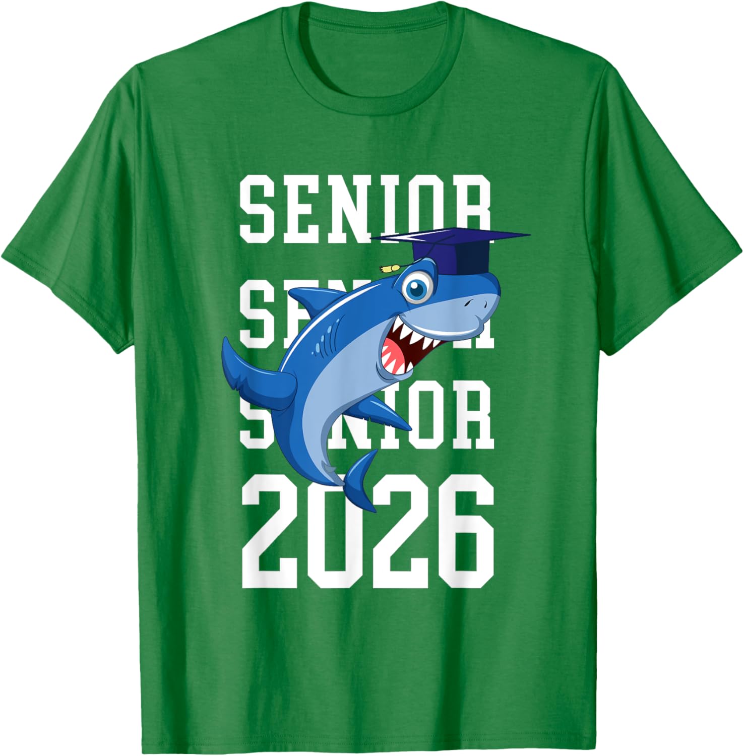 Shark Senior 2026 Graduation T-Shirt for College and Grad School Achievement - 13