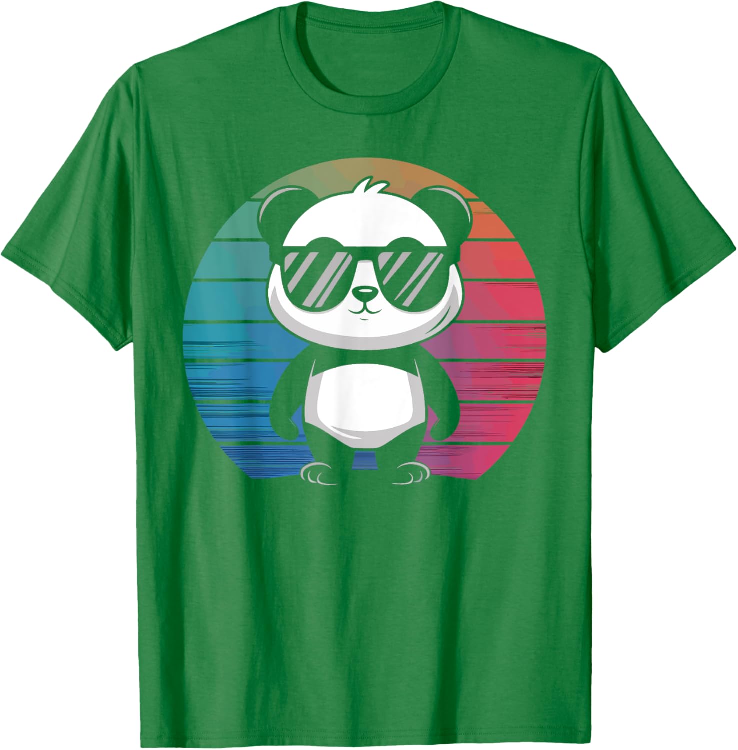 Retro Panda T-Shirt with Sunglasses for Chill Vibes and Fun Style - 19
