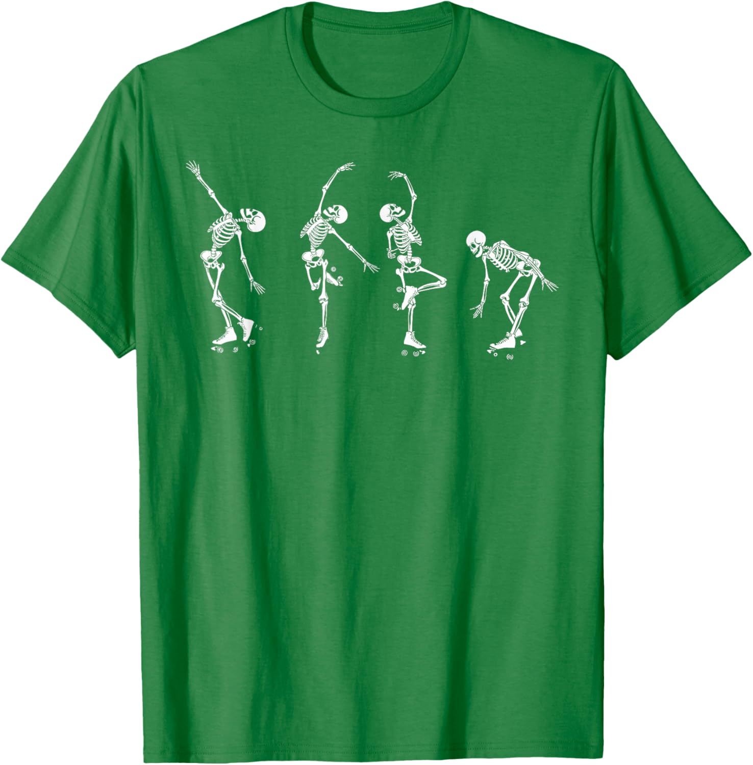 Skeletons Dancing on Roller Skates T-Shirt for Roller Derby Fans - 19