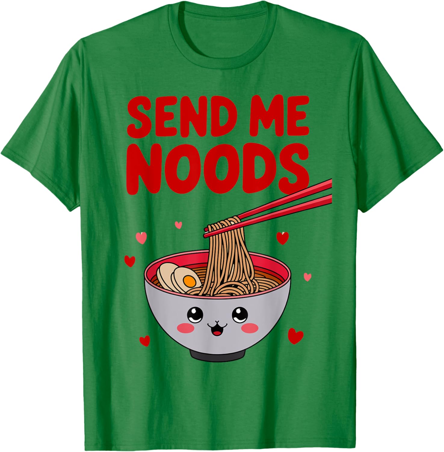 Funny Send Me Noods Valentine's Day T-Shirt for Food Lovers - 21