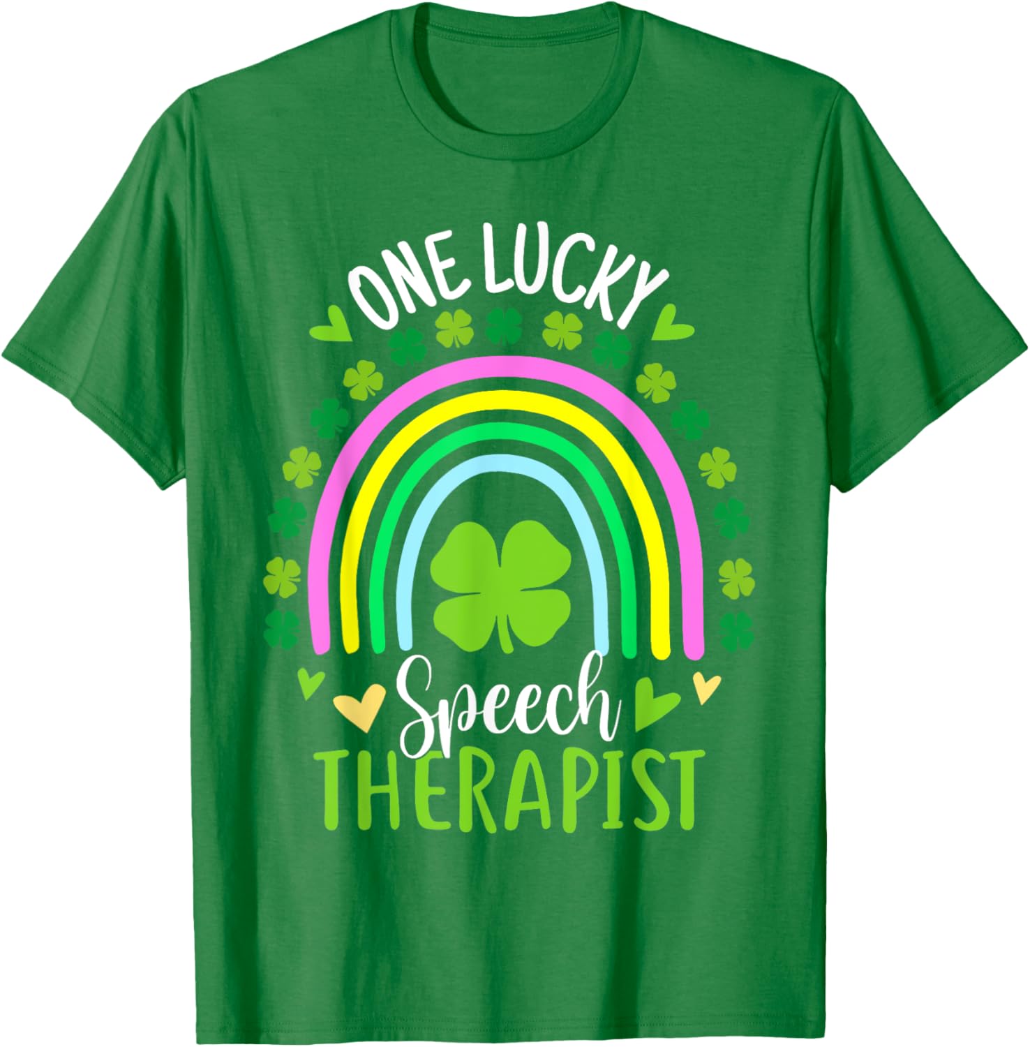 Lucky Speech Therapist St Patricks Day Shamrock T-Shirt for Women - 3