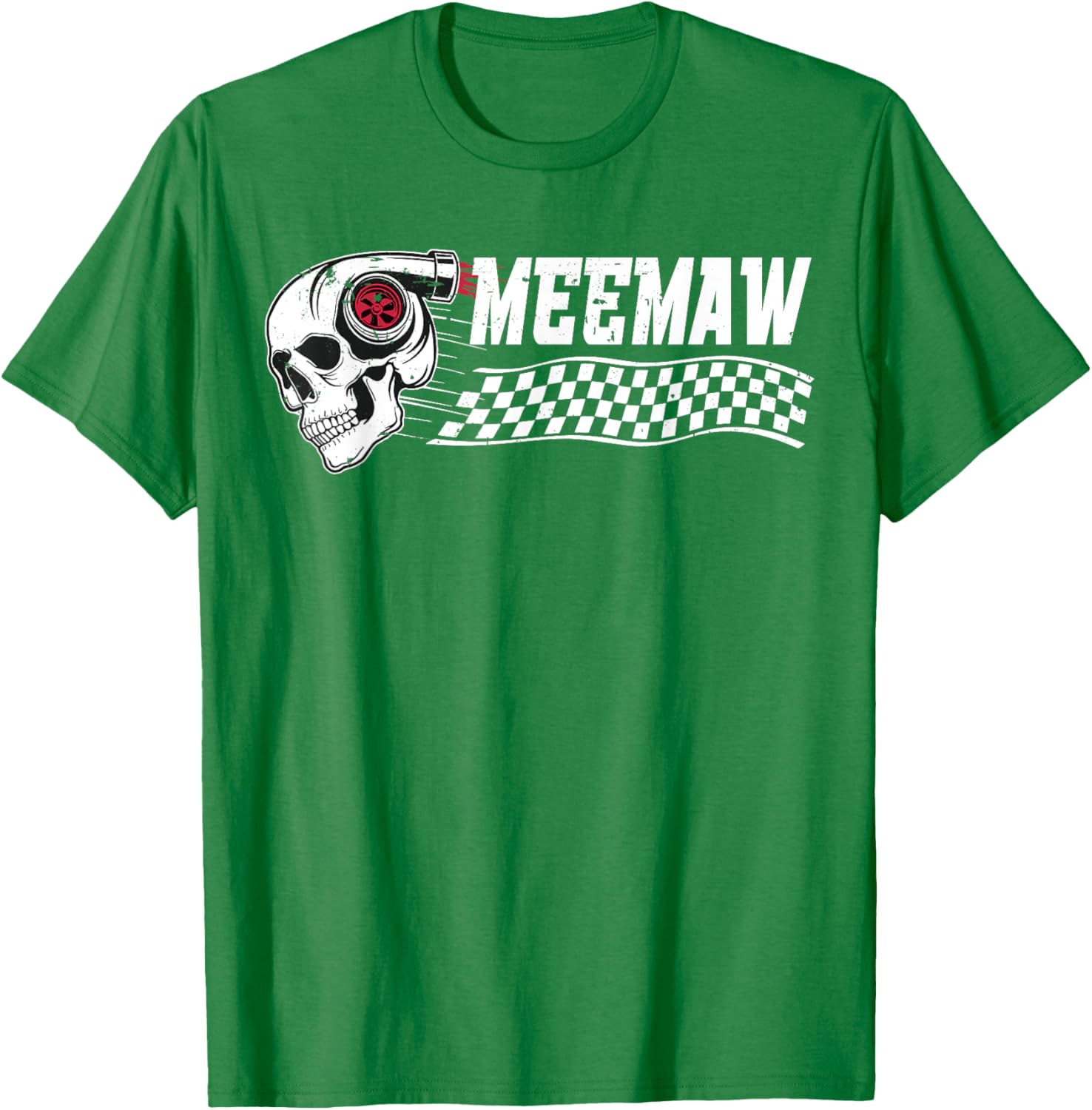 Race Car Birthday Party Meemaw Pit Crew T-Shirt for Family Fun - 3