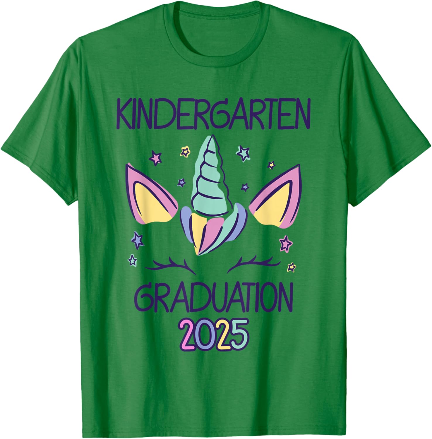 Cute Unicorn Kindergarten Graduation 2025 T-Shirt for Kids - 13