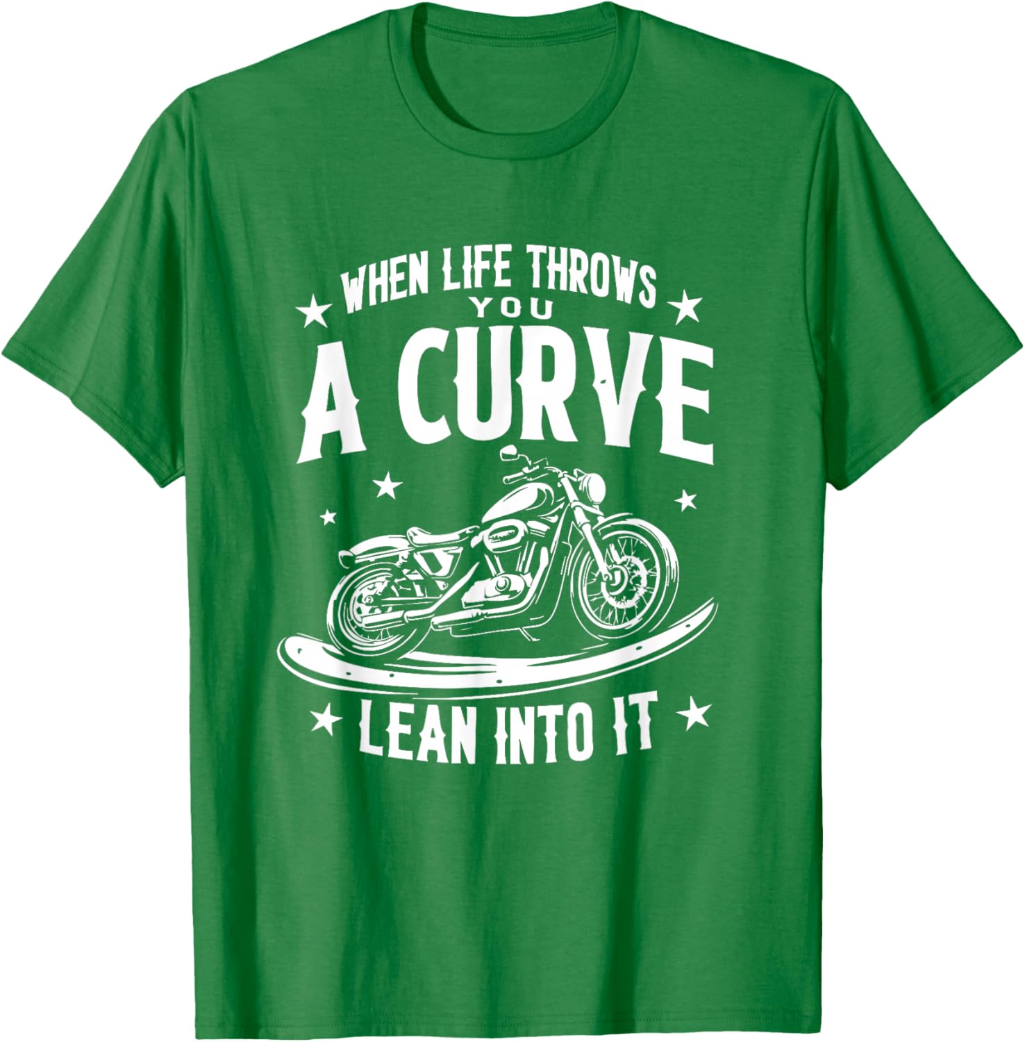 Biker Life Throws You A Curve T-Shirt for Men and Women - Cool Motorcycle Tee - 3