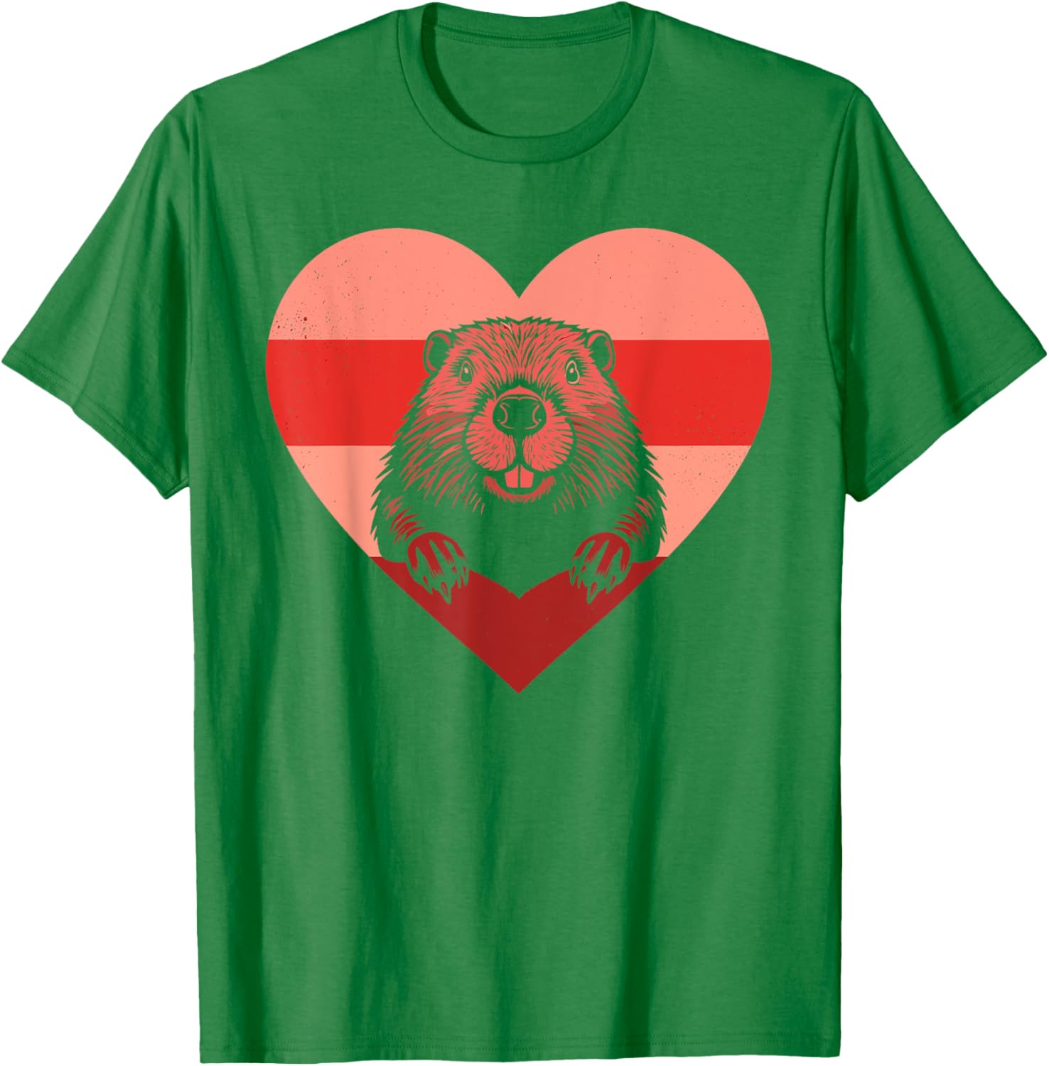 Retro Heart Beaver Vintage Valentine T-Shirt for Everyone - Fun Gift Idea - 5