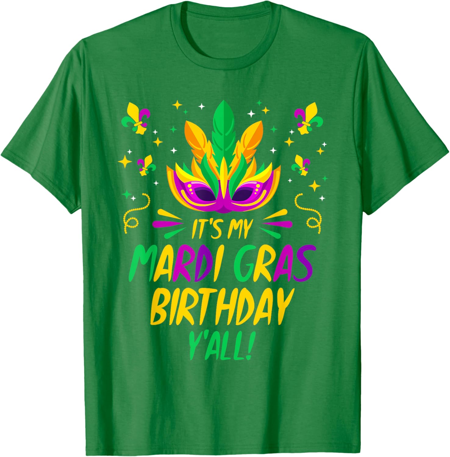 Mardi Gras Birthday T-Shirt Fun Celebration Outfit for Birthday Party - 6