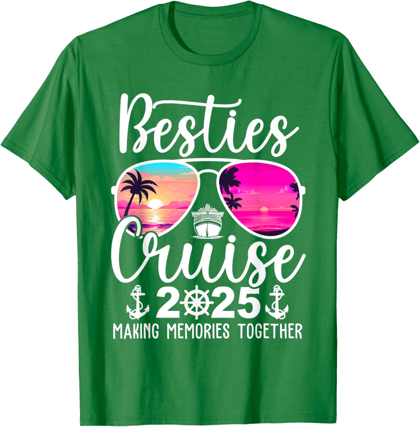 Besties Cruise 2025 Summer Vacation T-Shirt for Fun Travel Memories - 9