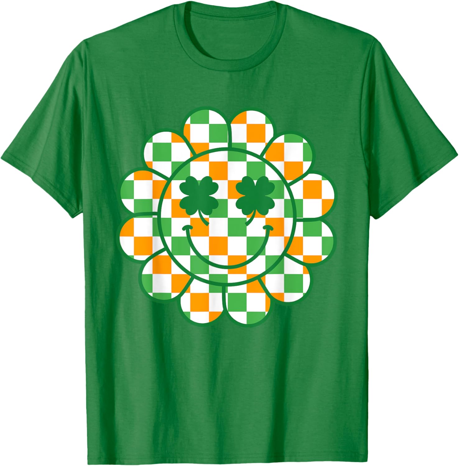 Lucky Shamrock Smile Face T-Shirt for Saint Patrick's Day Fun - 5