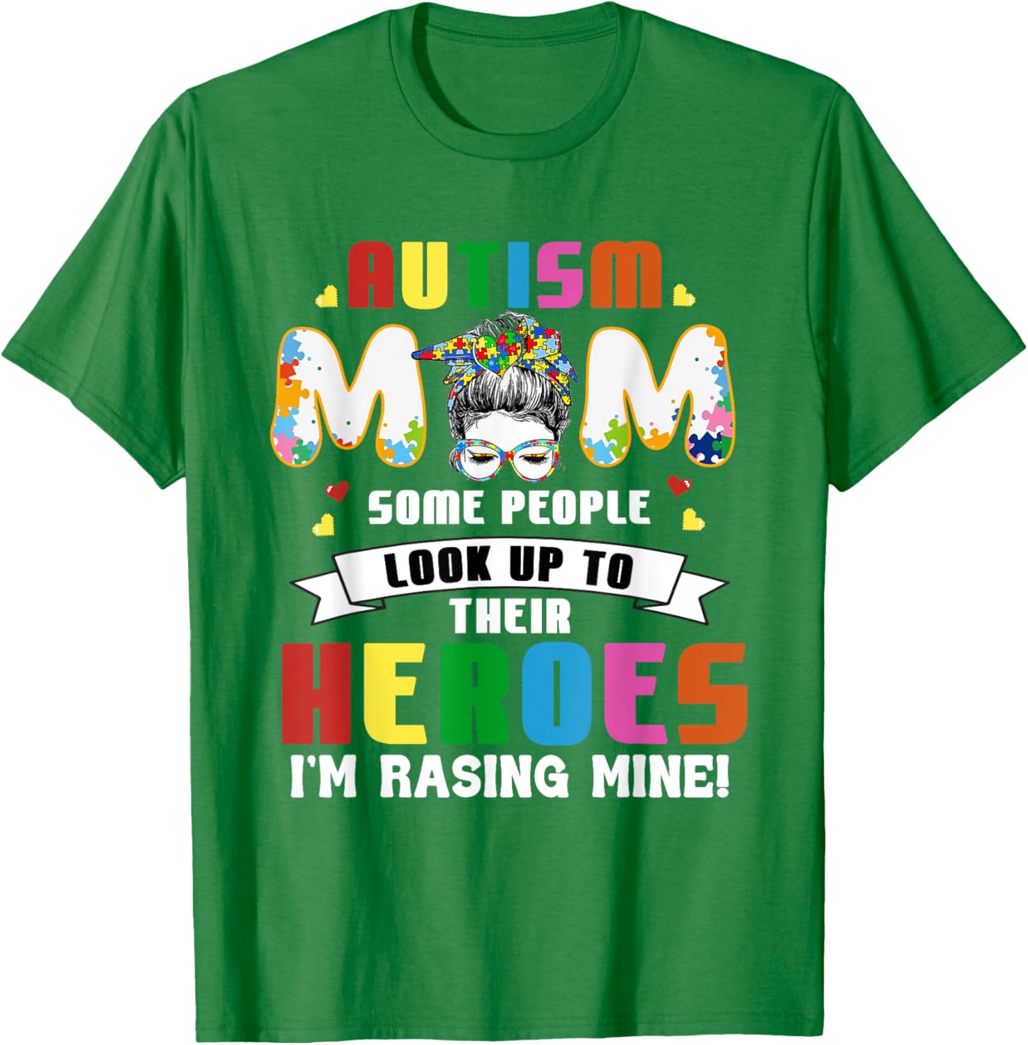 Autism Mom Raising a Hero T-Shirt for Supportive Mothers - 13