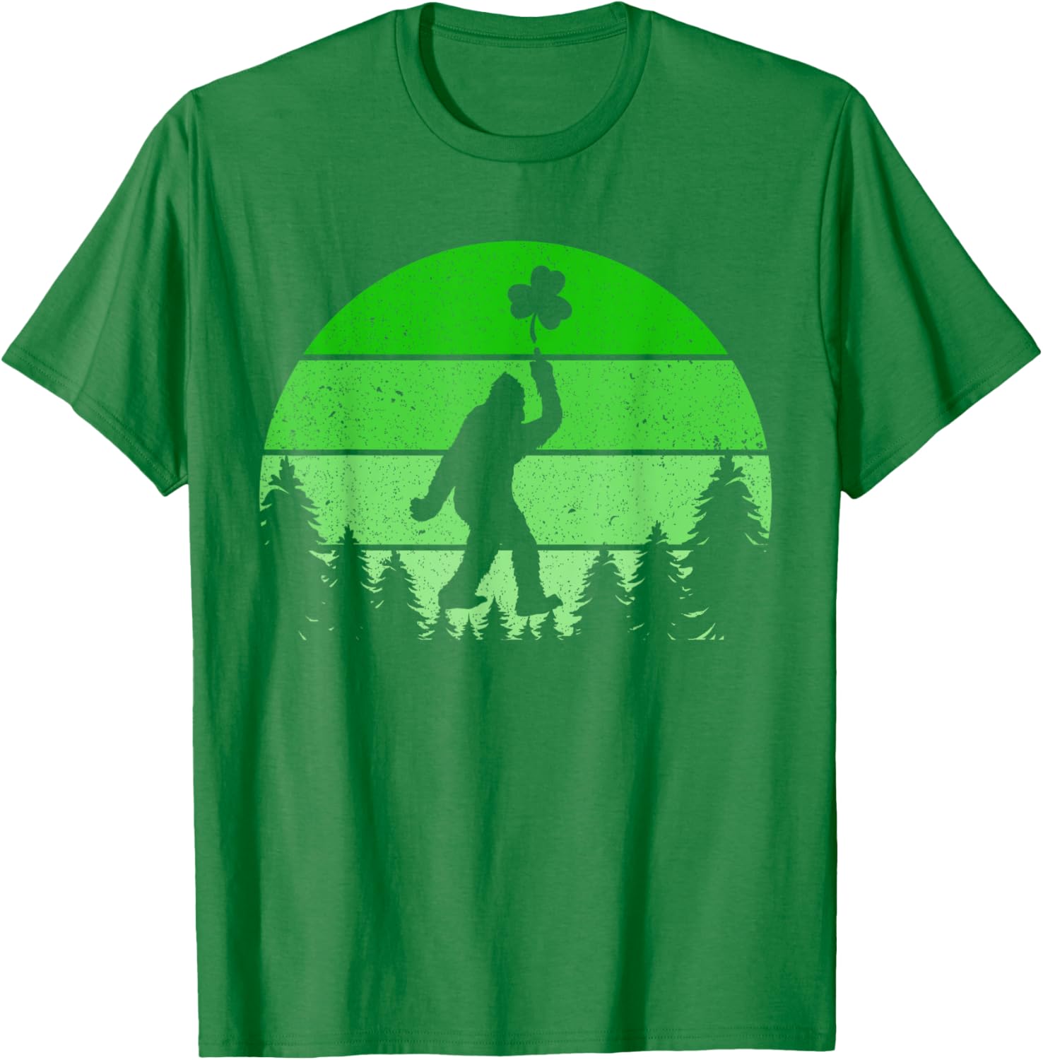 Bigfoot Sasquatch Shamrock T-Shirt for St Patricks Day Fun for All Ages - 14