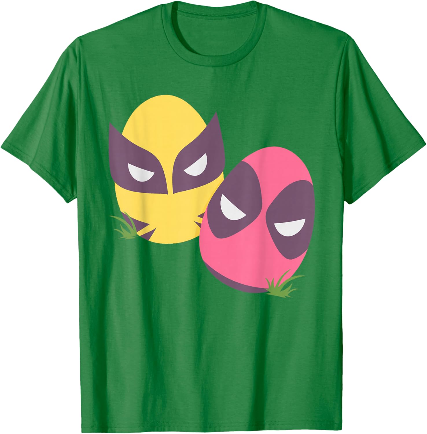 Marvel Deadpool and Wolverine Pastel Easter Eggs T-Shirt for Spring Fun - 2
