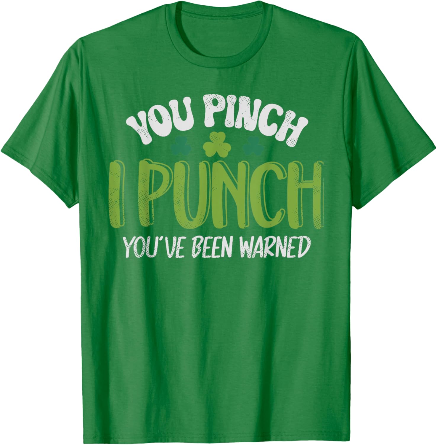 Funny Vintage St Patrick's Day Shamrock Tee You Pinch I Punch - 3
