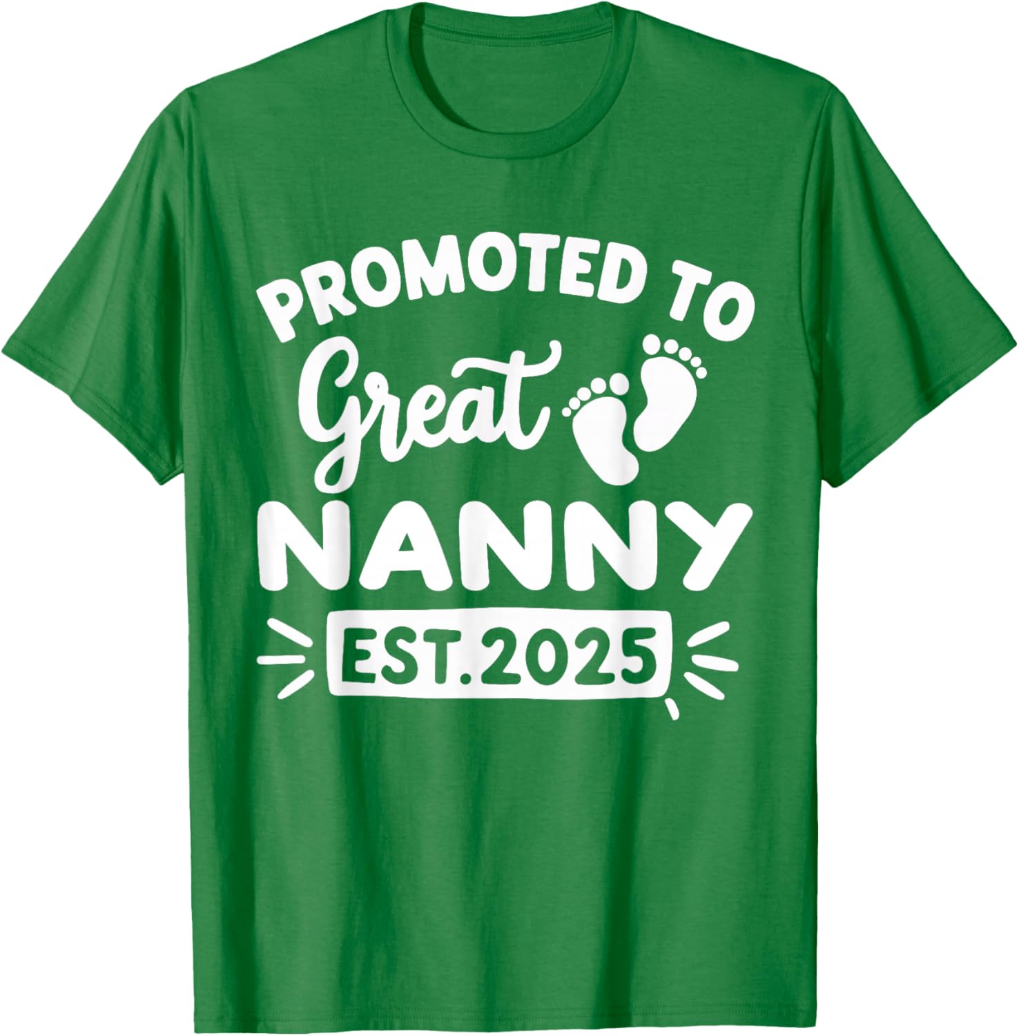 Promoted to Great Nanny Est 2025 T-Shirt for Proud Grandparents - 9