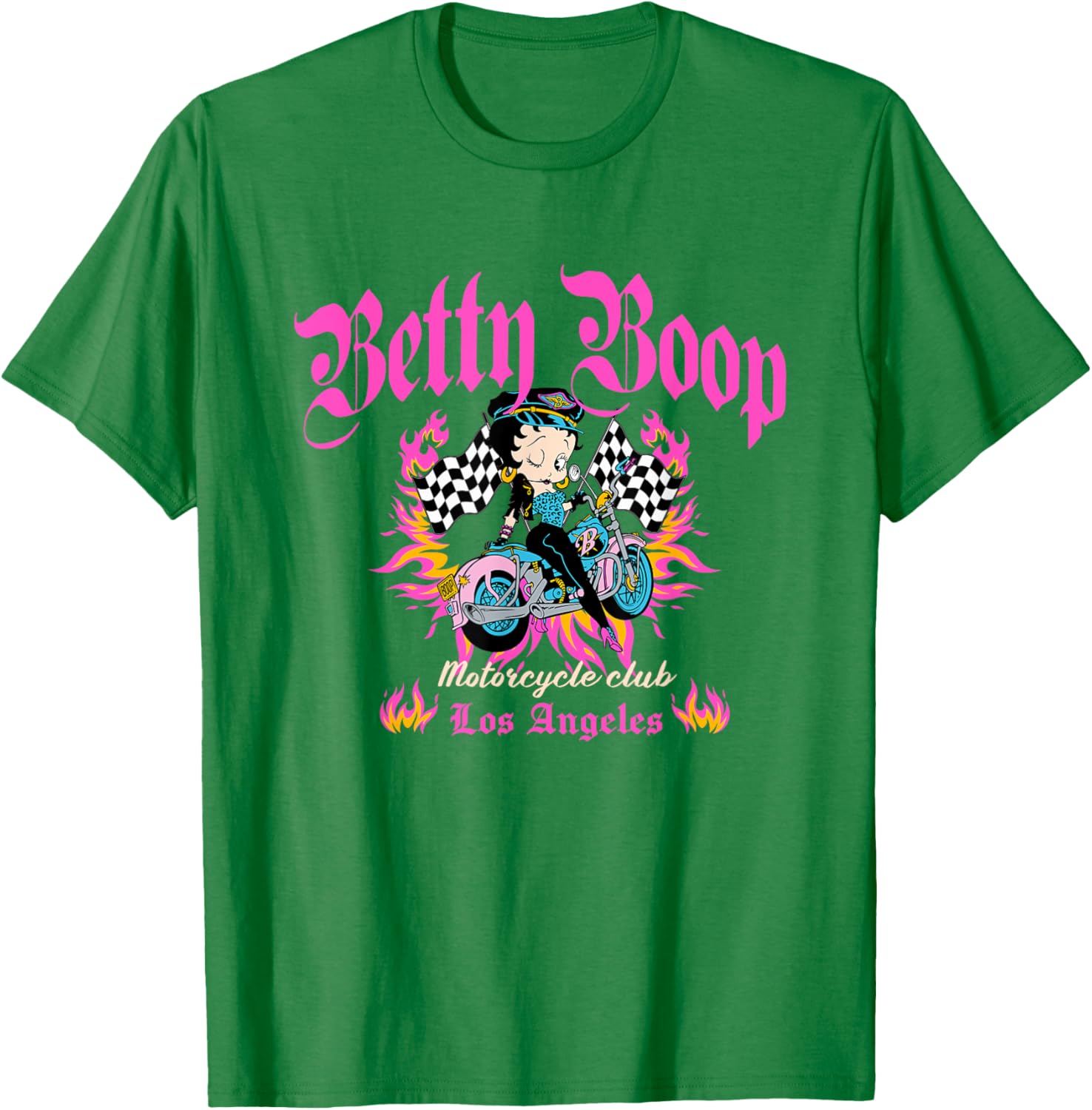 Betty Boop Born To Ride Motorcycle Club T-Shirt for Bike Lovers - 13