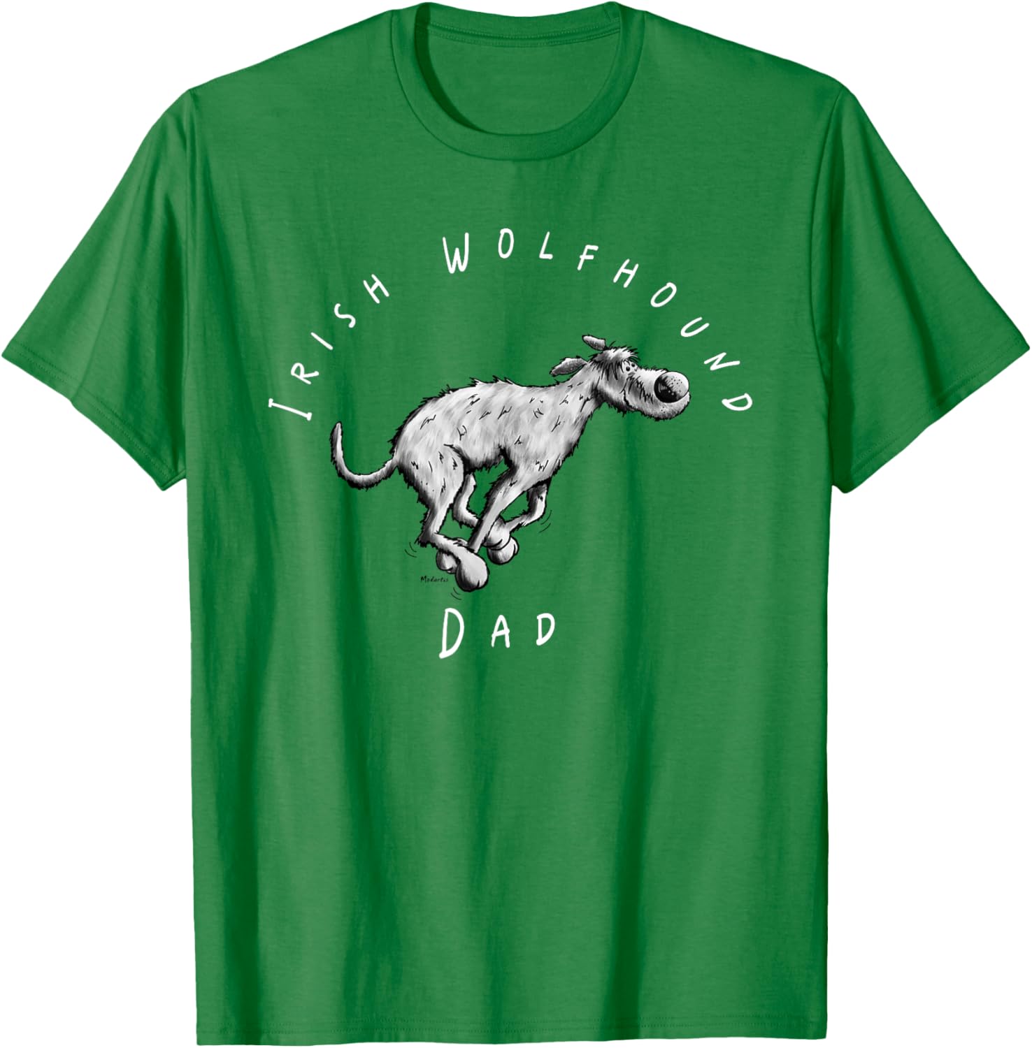 Irish Wolfhound Dad Fun Cartoon T-Shirt for Dog Lovers - Great Gift! - 19