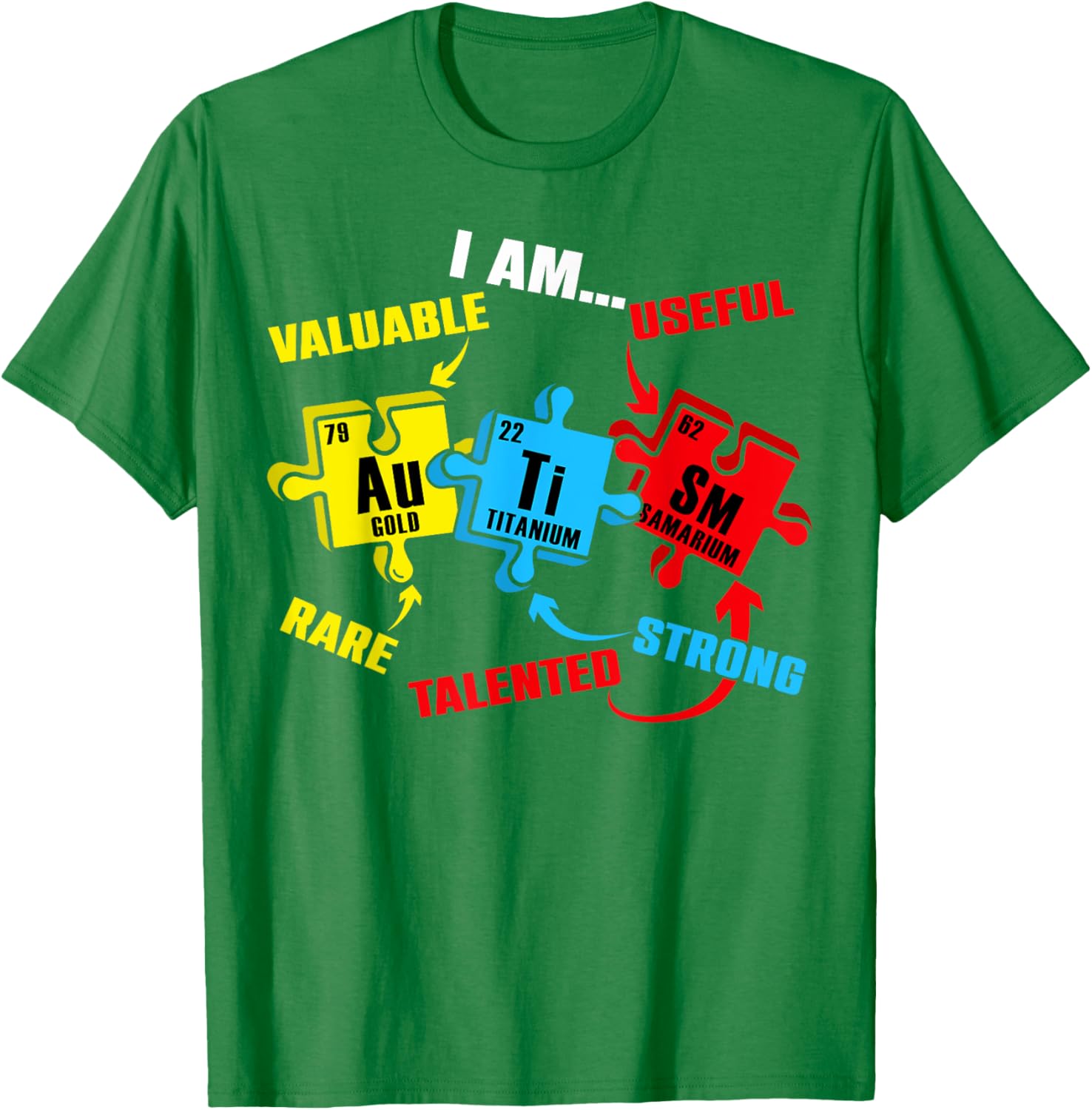 Chemistry Elements Periodic Table Puzzle T-Shirt for Autism Awareness - 28