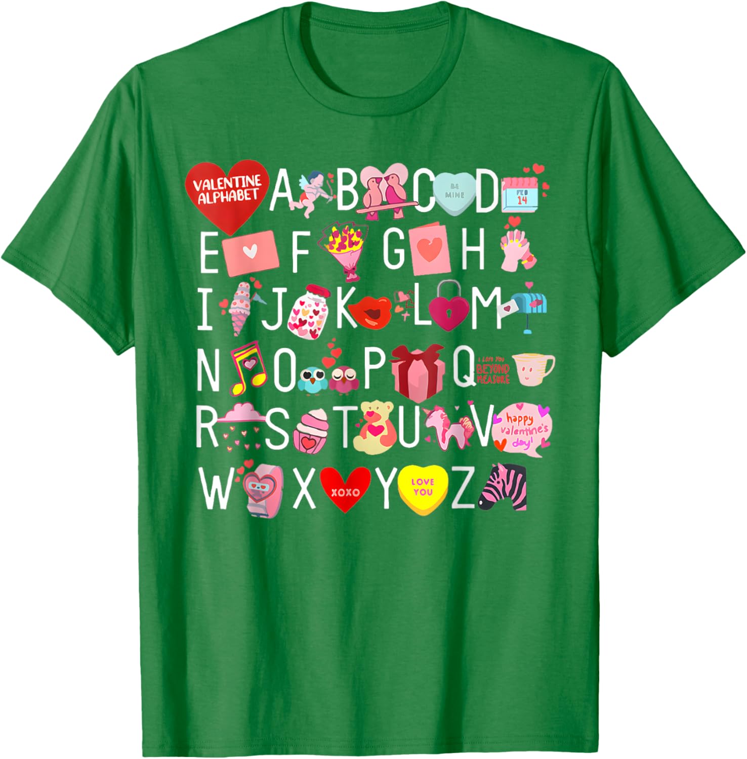 Funny ABC Teacher Appreciation Valentine's Day T-Shirt for Educators - 15