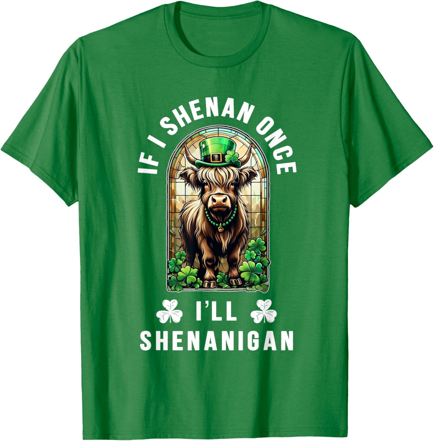 St Patrick's Day Shenanigans Nordic Cow T-Shirt for Fun Celebrations - 6