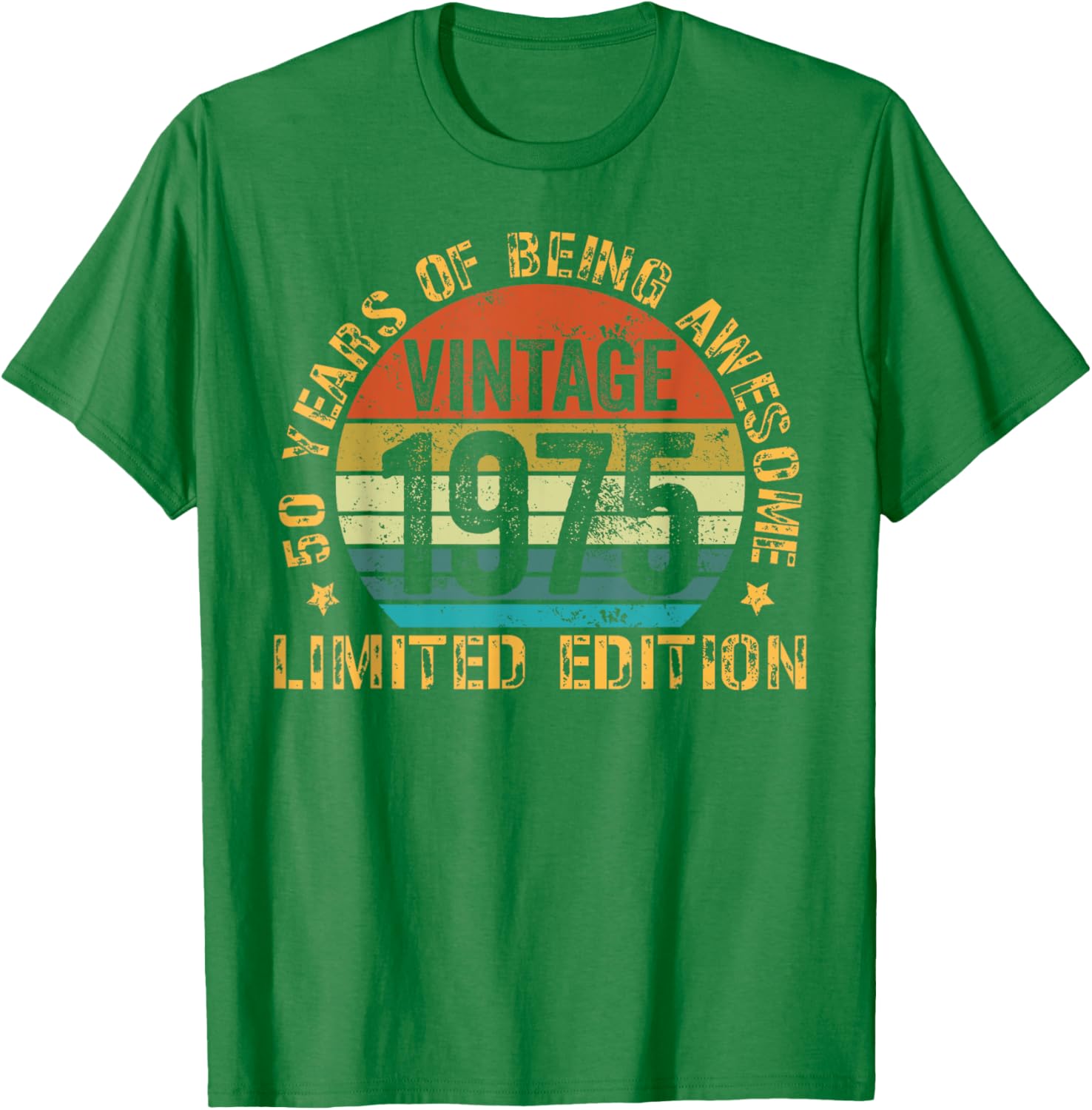 Vintage 50th Birthday T-Shirt for Men Born in 1975 - Celebrate 50 Years - 7