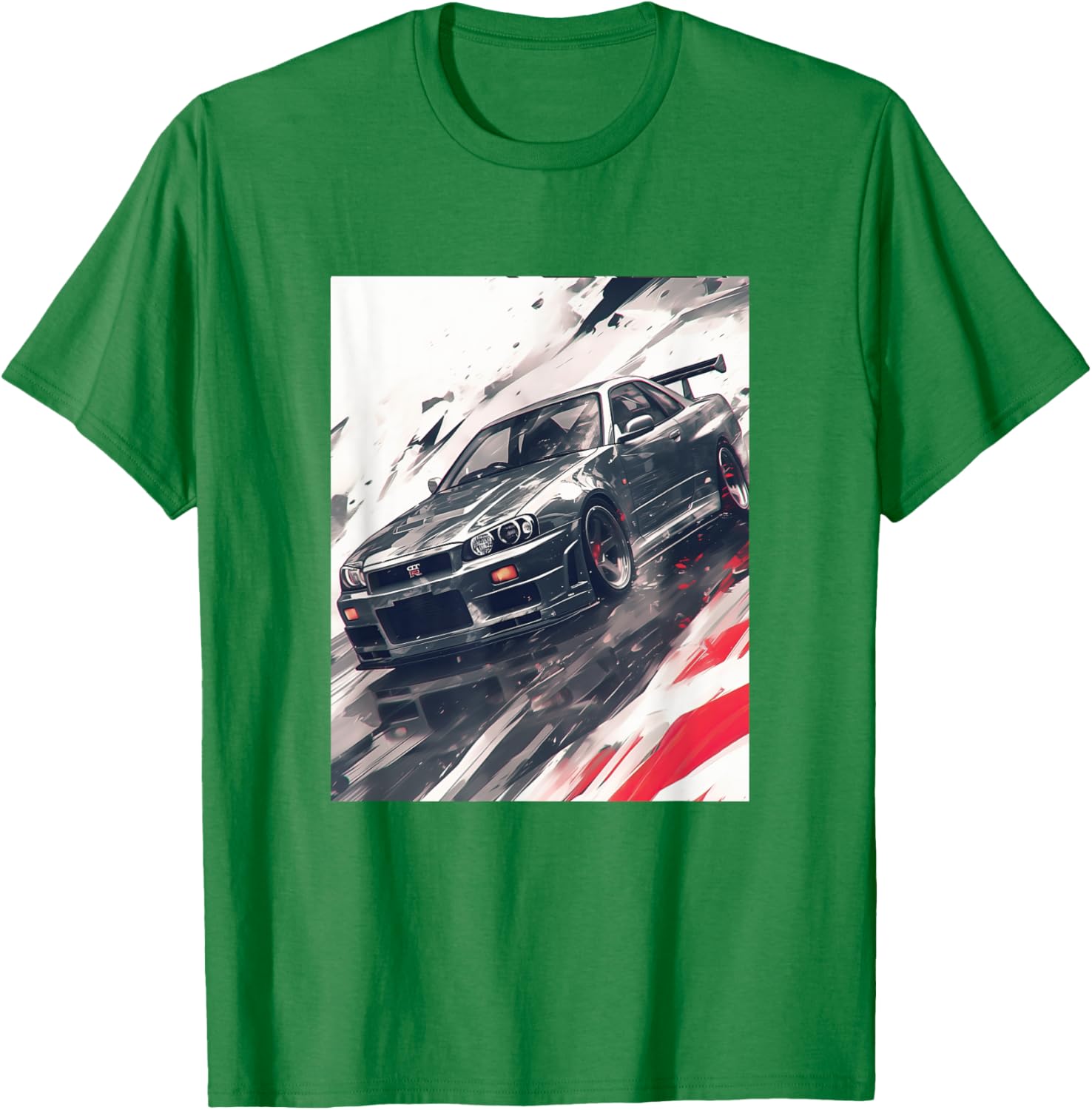 Anime Style JDM GT-R R34 Skyline Graphic Tee - Perfect for Car Lovers - 10