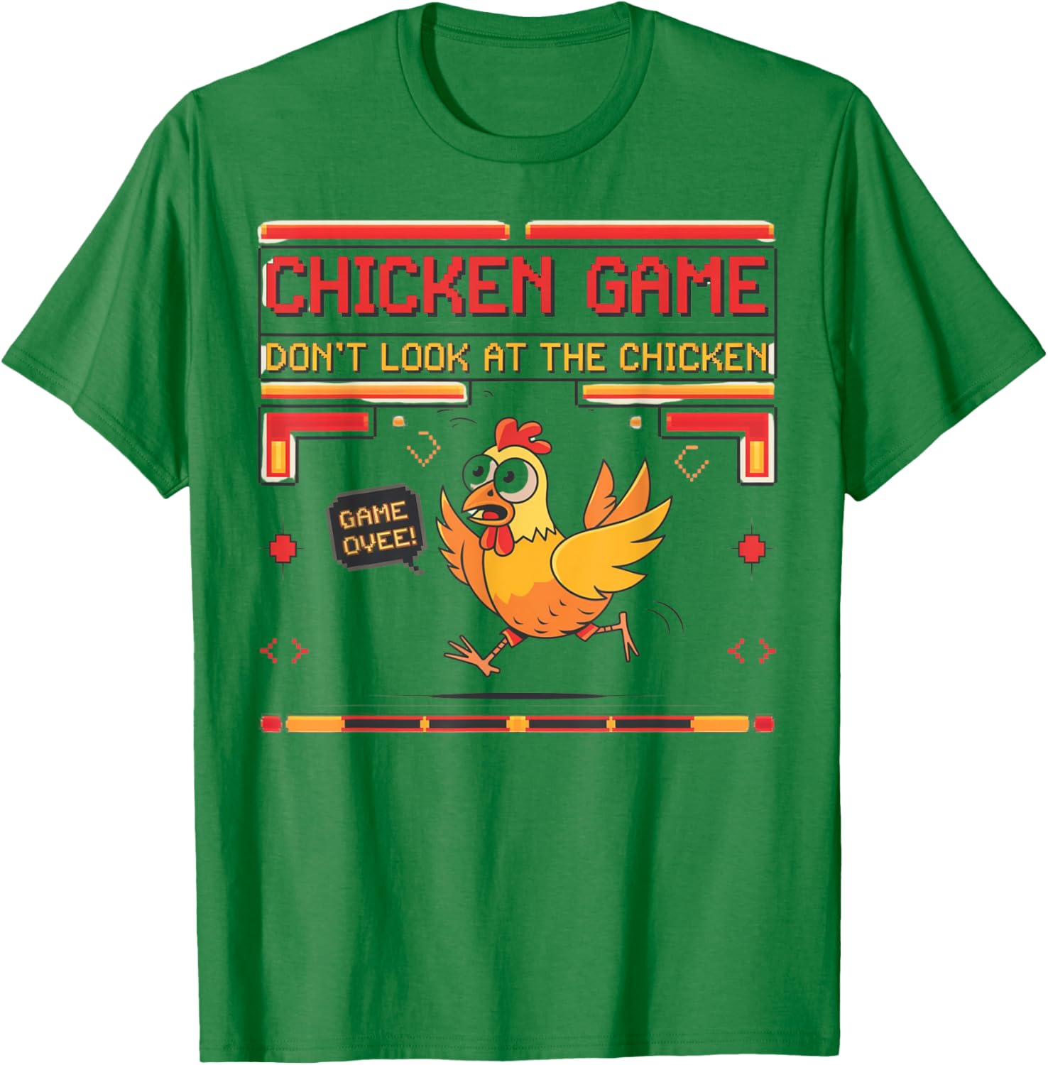 Funny Chicken Game Don't Look at the Chicken Graphic T-Shirt for Everyone - 2