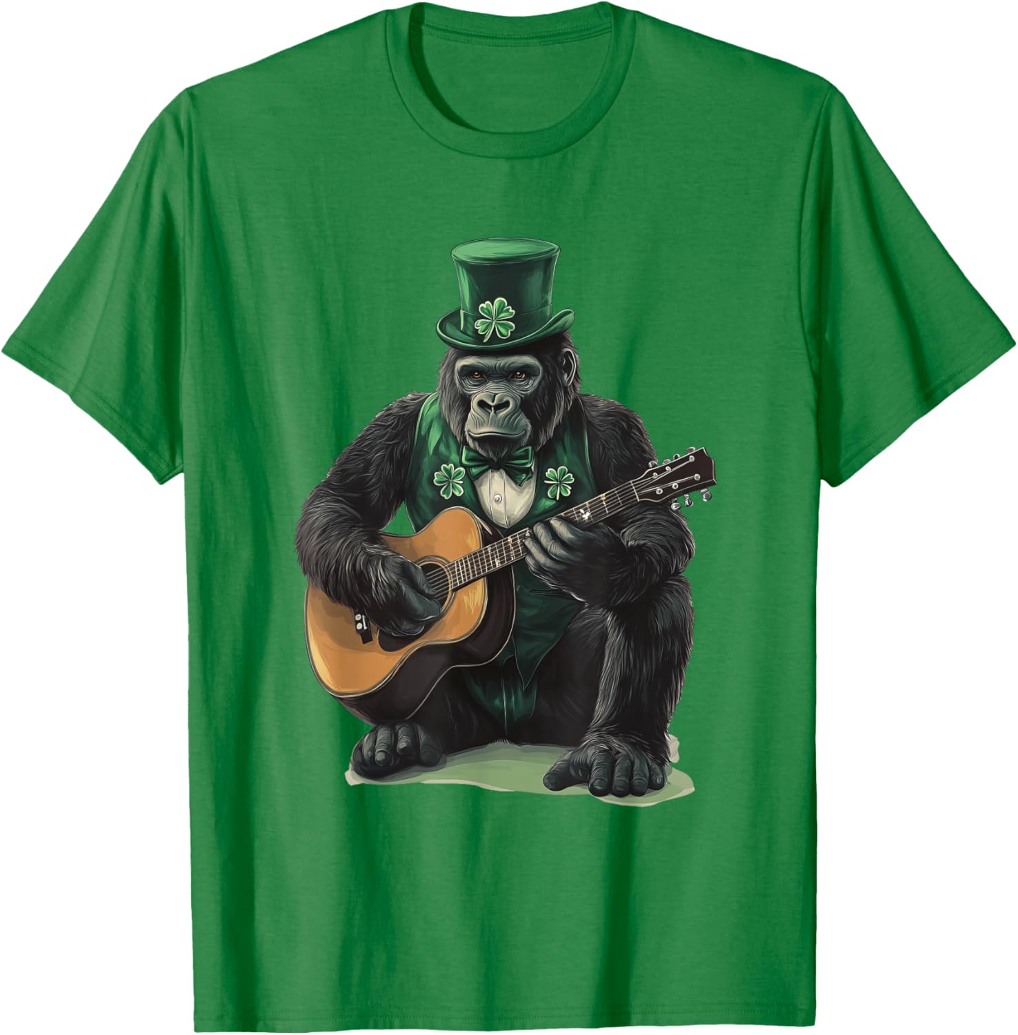 Saint Patrick's Day Gorilla T-Shirt Fun Style for Holiday Celebrations - 3