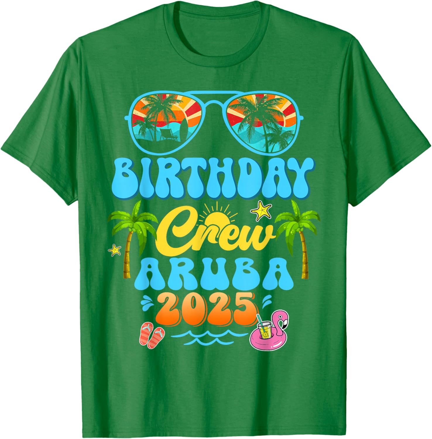 Aruba Birthday Crew Vacation Cruise 2025 Summer Group Trip T-Shirt - 17