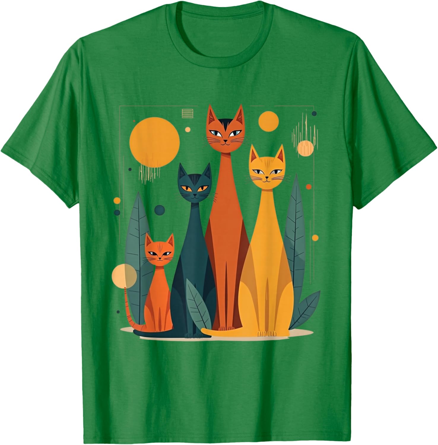 Vintage Retro Mid-Century Modern Cats T-Shirt in 50s 60s Style - 16