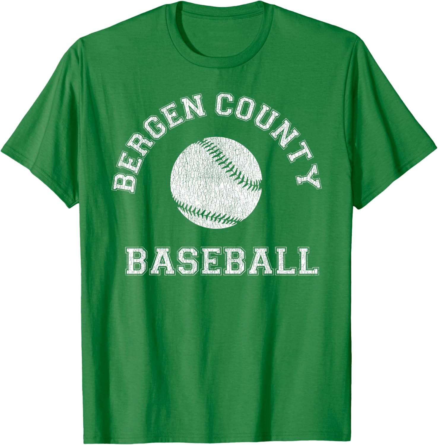 Bergen County Baseball Distressed Retro Classic T-Shirt for Fans - 20