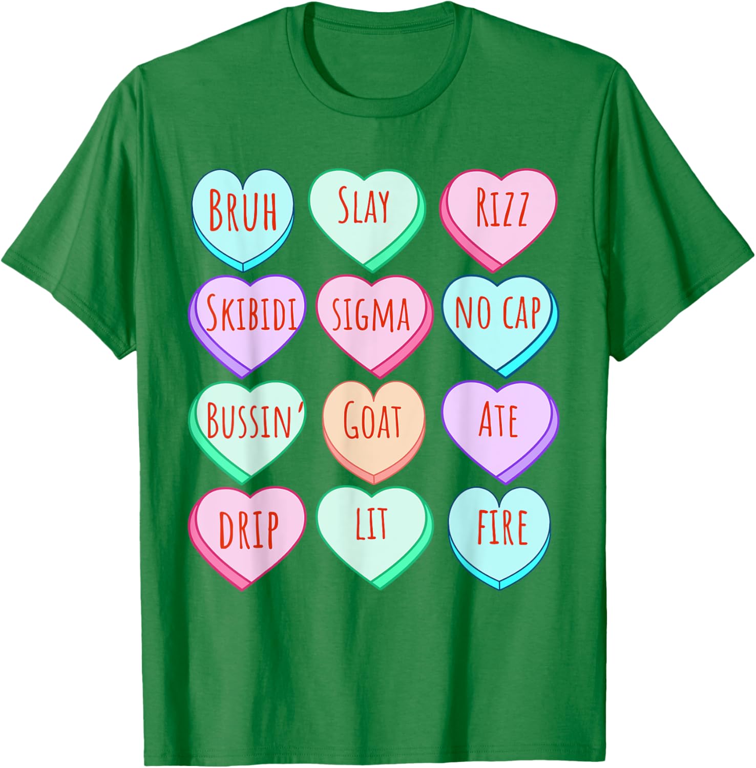 Candy Heart Slang T-Shirt for Valentine's Day Fun at School - 13