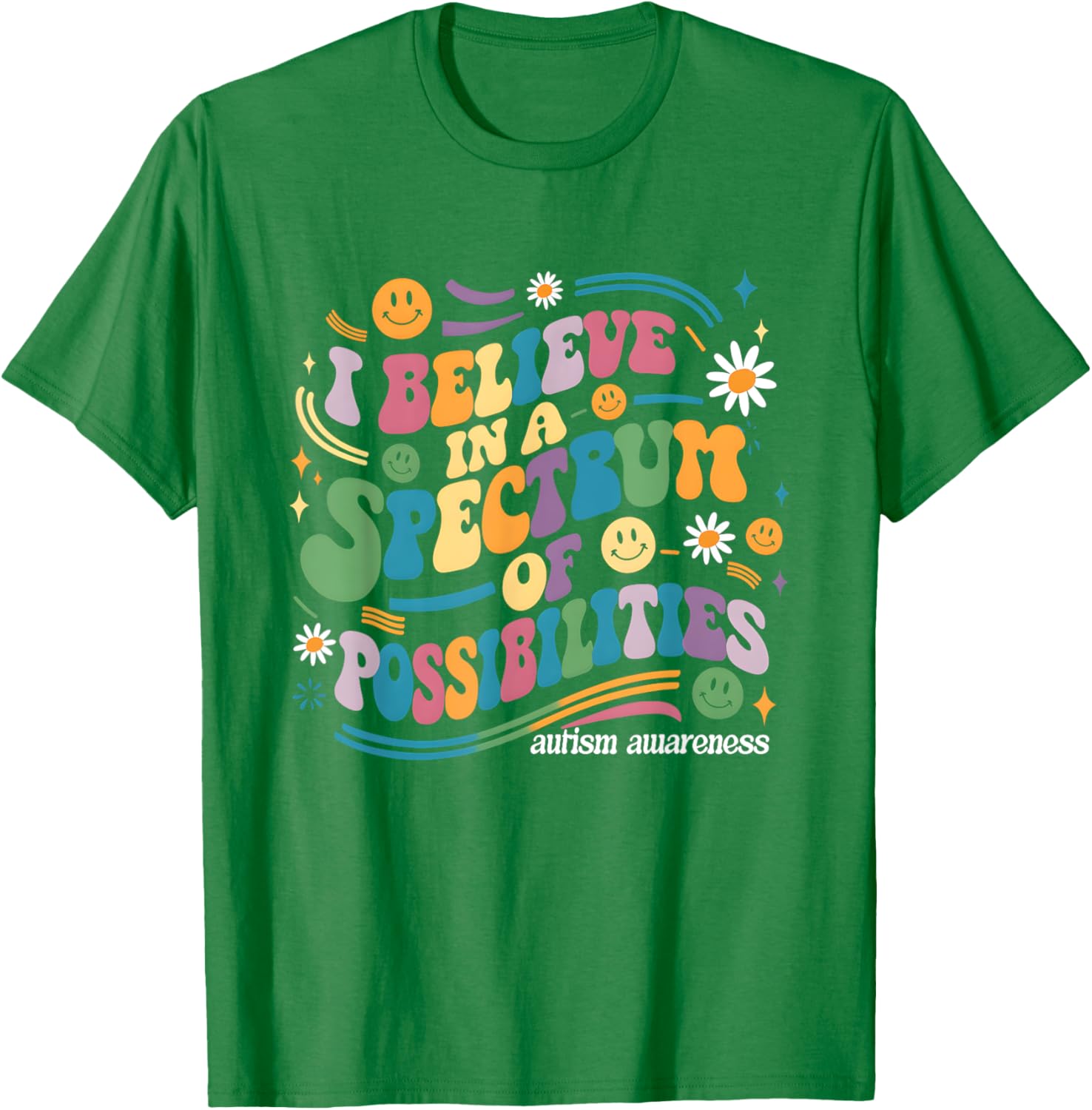 I Believe In A Spectrum Of Possibilities Autism Awareness T-Shirt - 16