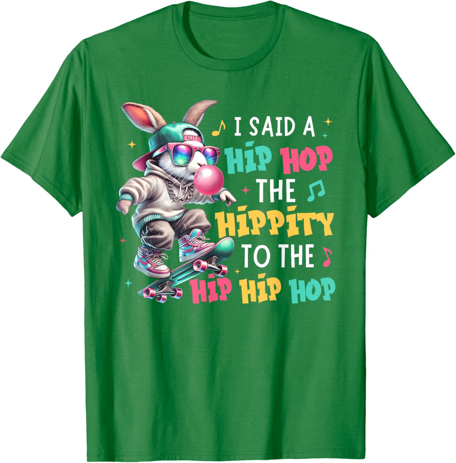 Funny Easter Hip Hop Bunny T-Shirt for Kids and Adults - Celebrate with Style! - 2