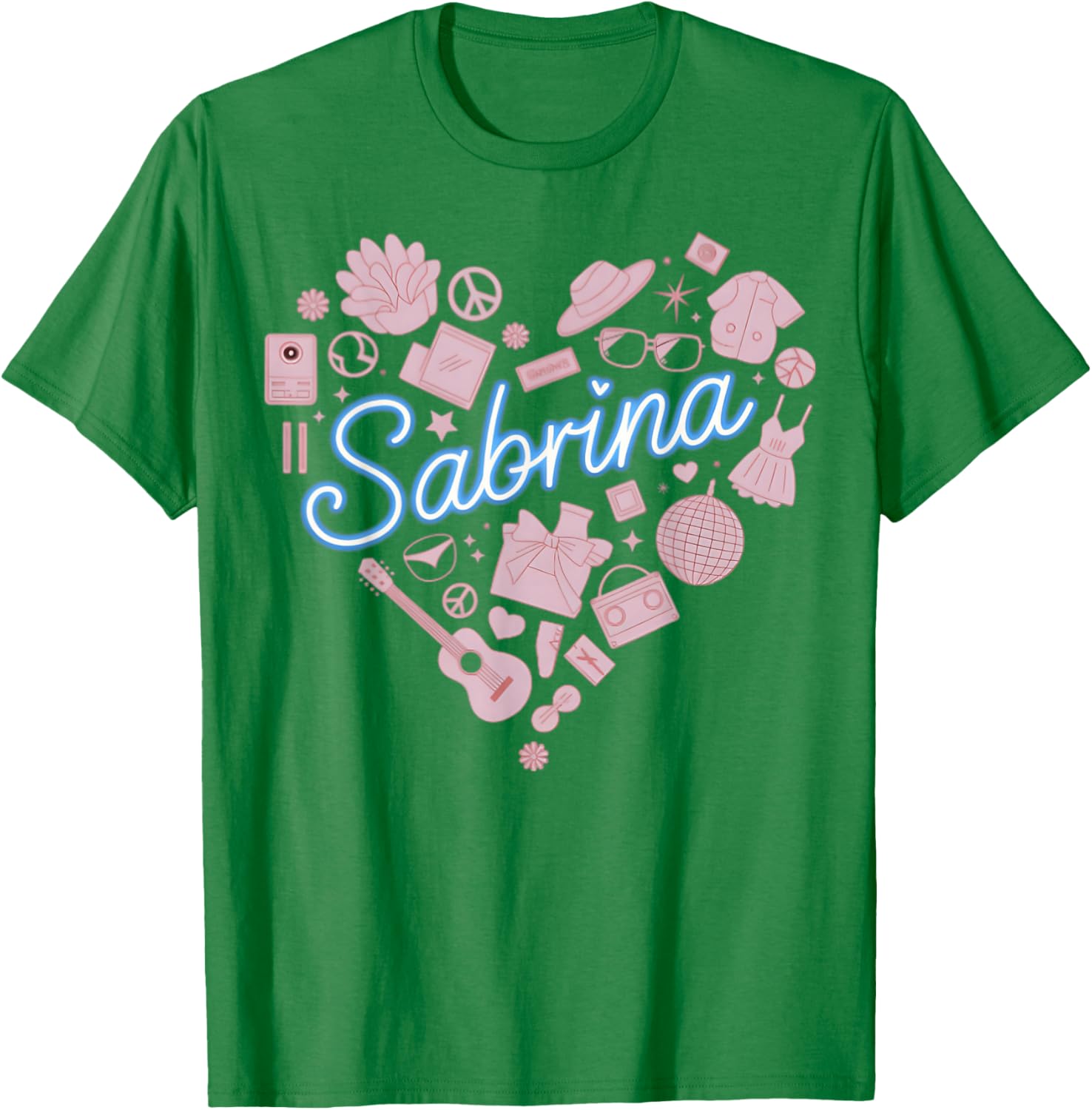Personalized Girl Retro Sabrina Heart T-Shirt for Stylish Kids - 15