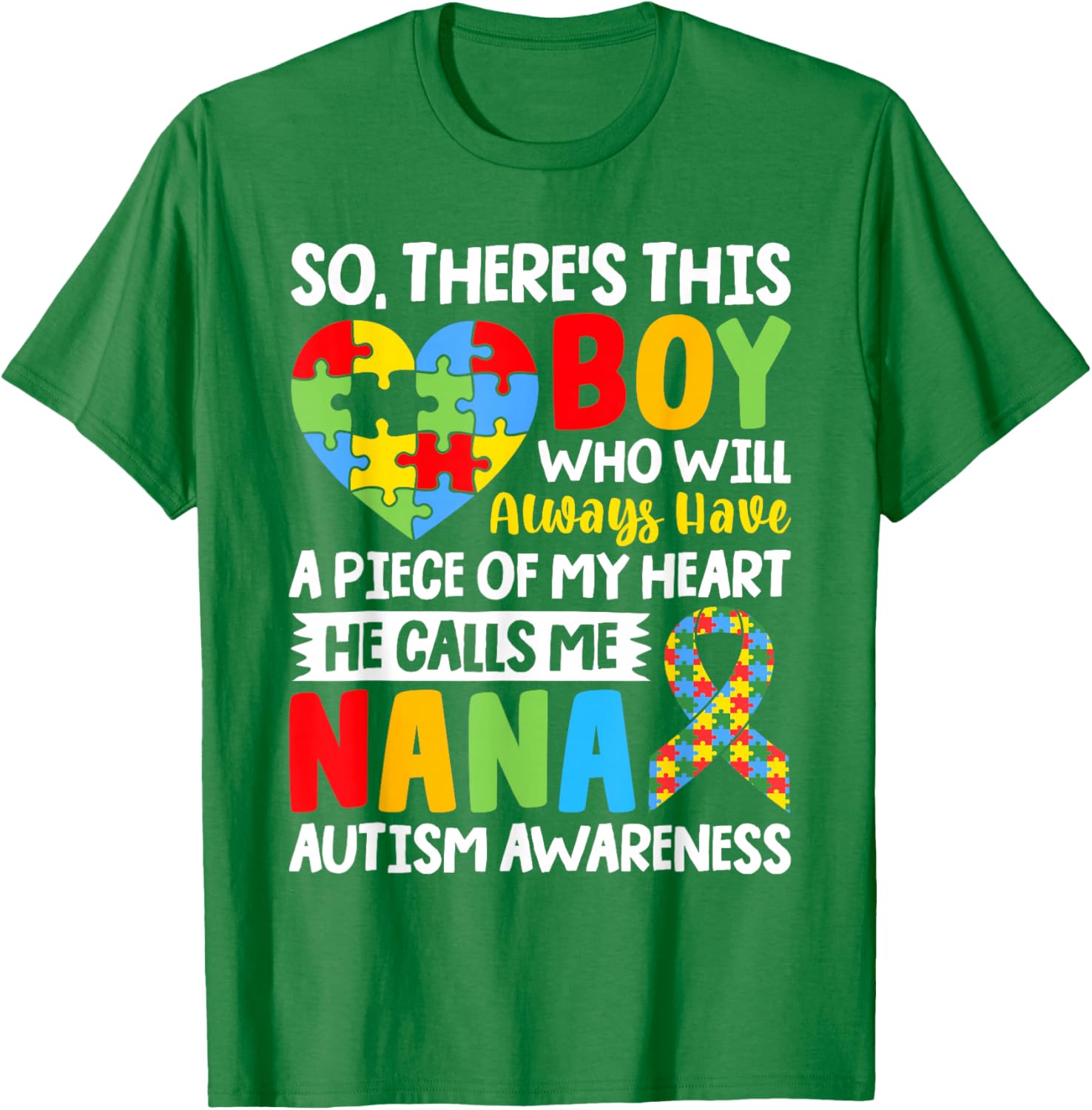 Proud Autism Grandma T-Shirt Heart Design for Nana Autism Awareness - 13