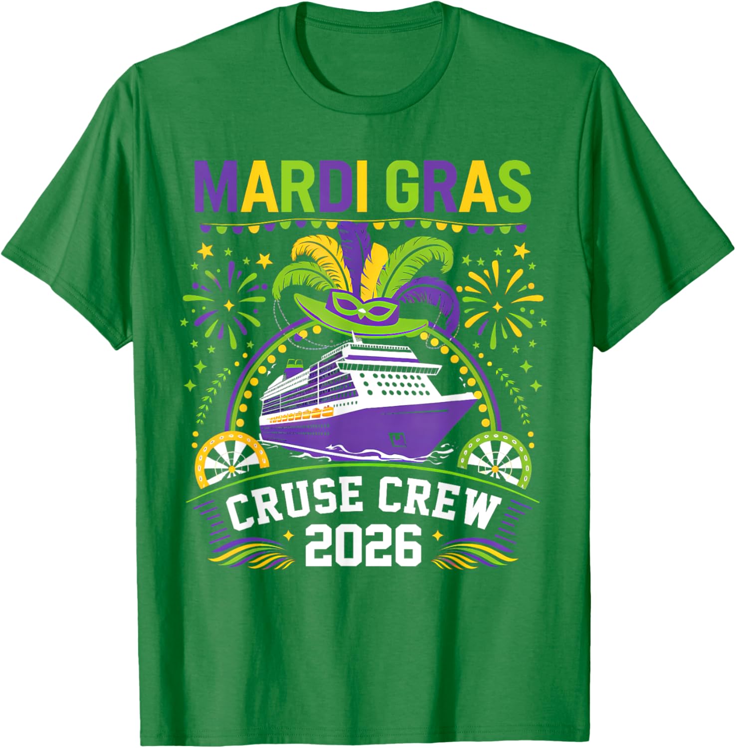 Funny Mardi Gras Cruise Family Matching T-Shirt for 2026 Trip - 10