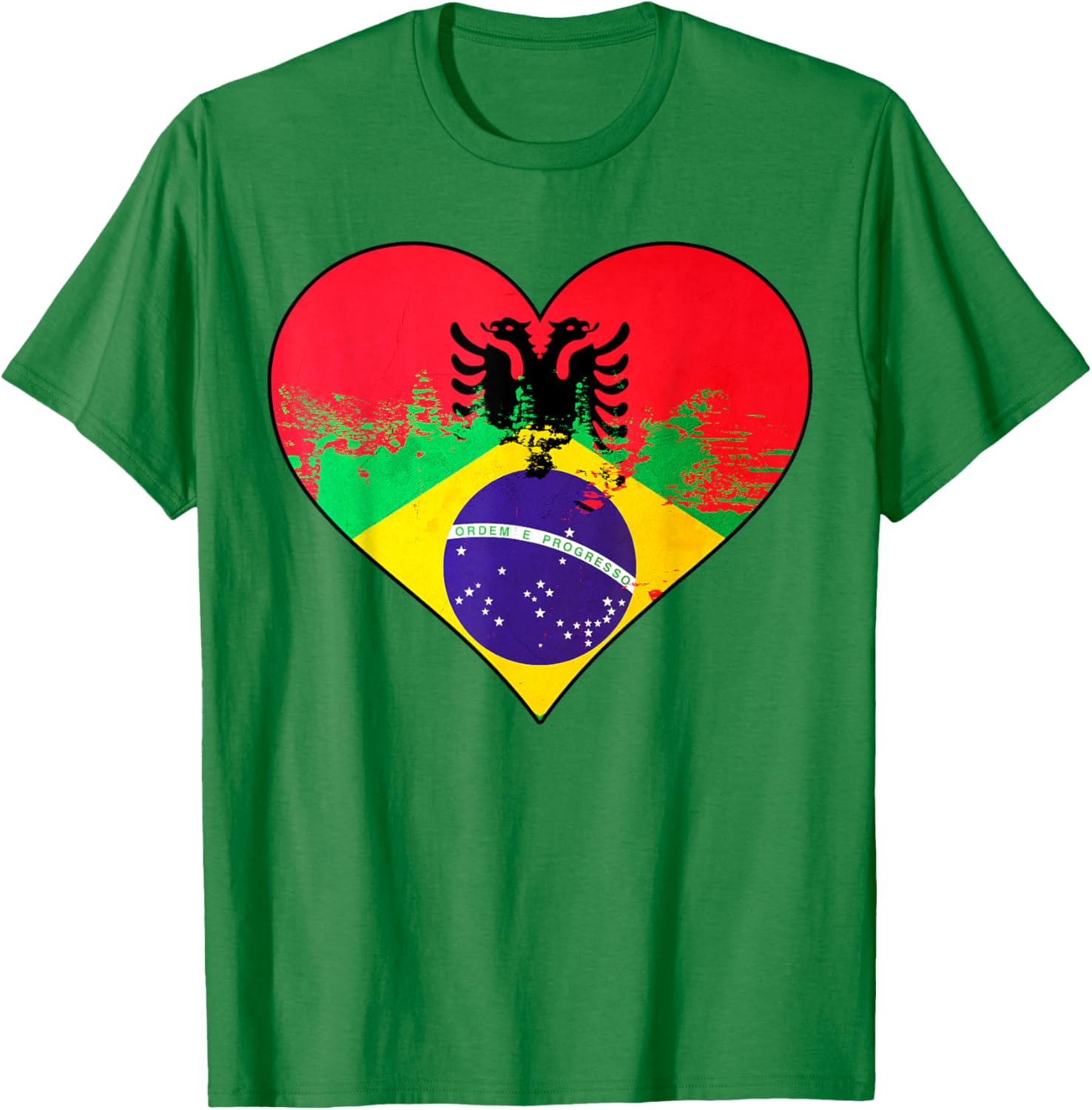 Albanian Brazilian Heritage Flag DNA T-Shirt for Unique Cultural Pride - 4