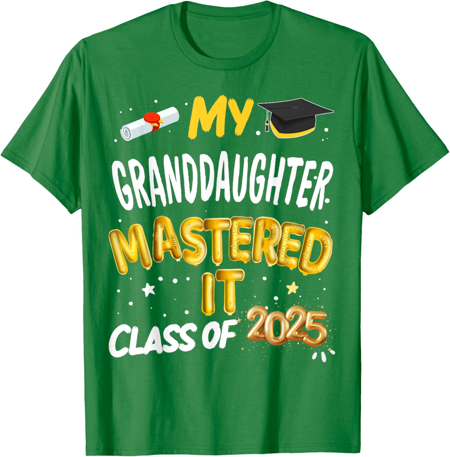 Masters Graduation T-Shirt for Granddaughter Class of 2025 Celebrations - 10