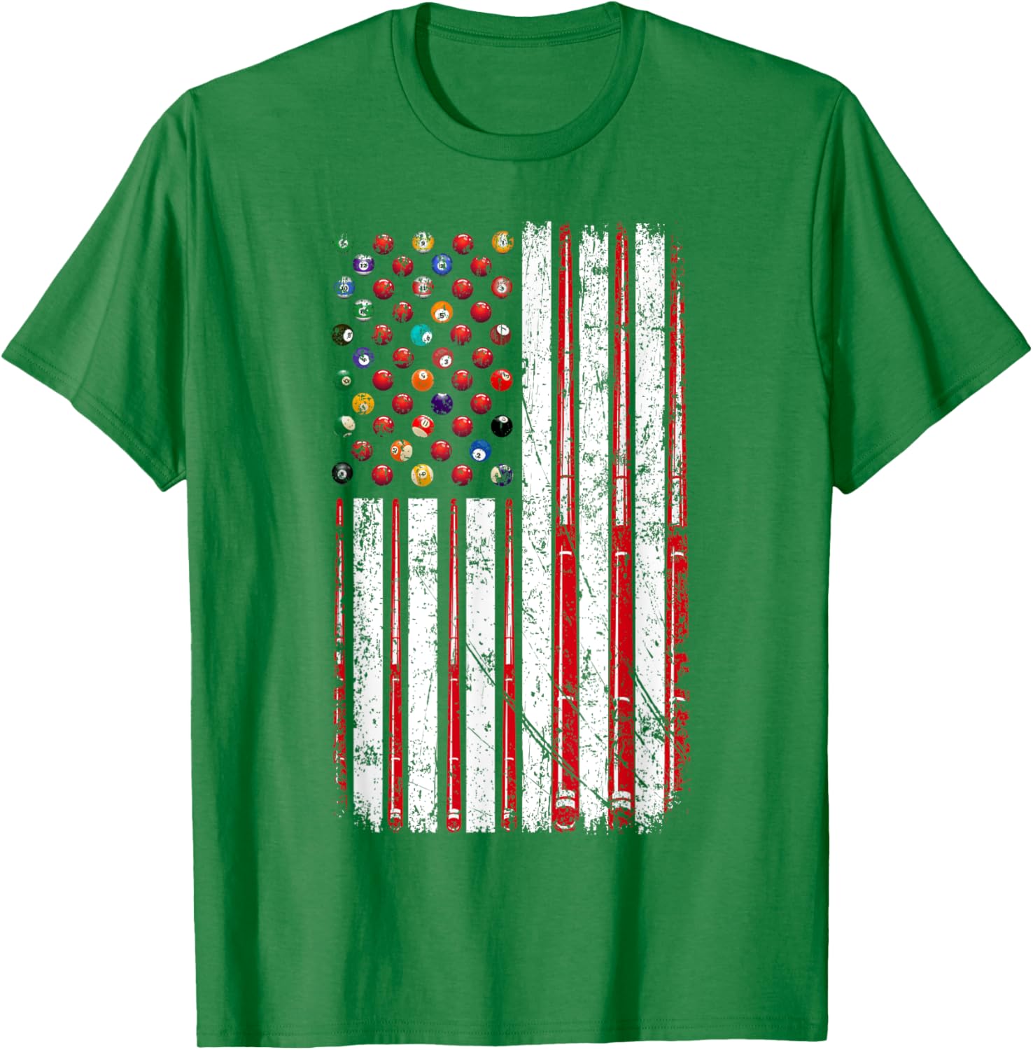 American Flag Pool Player T-Shirt for Billiard Lovers, USA Pride Apparel - 21