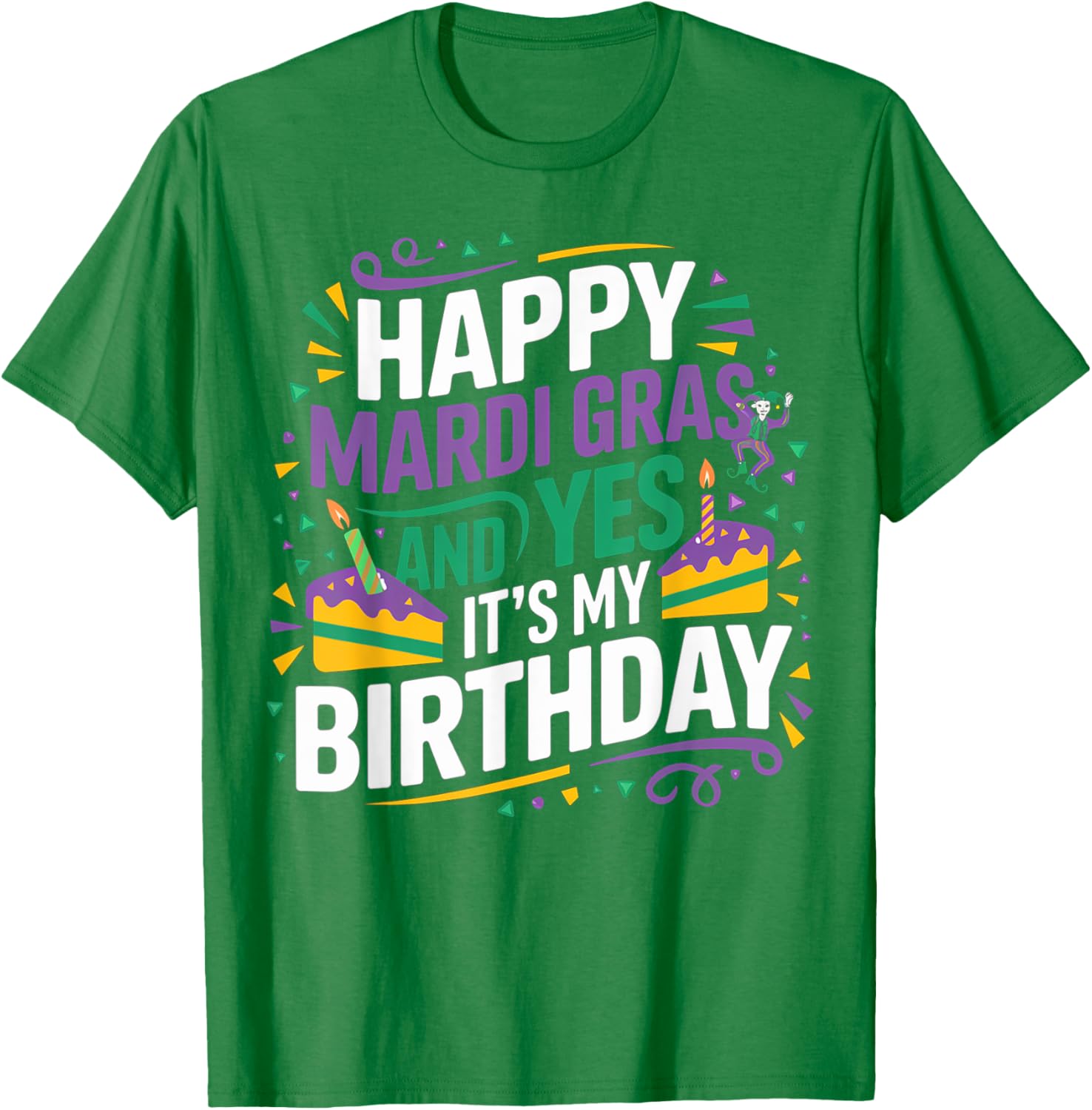 Happy Mardi Gras Birthday Party T-Shirt for Festive Celebrations - 3
