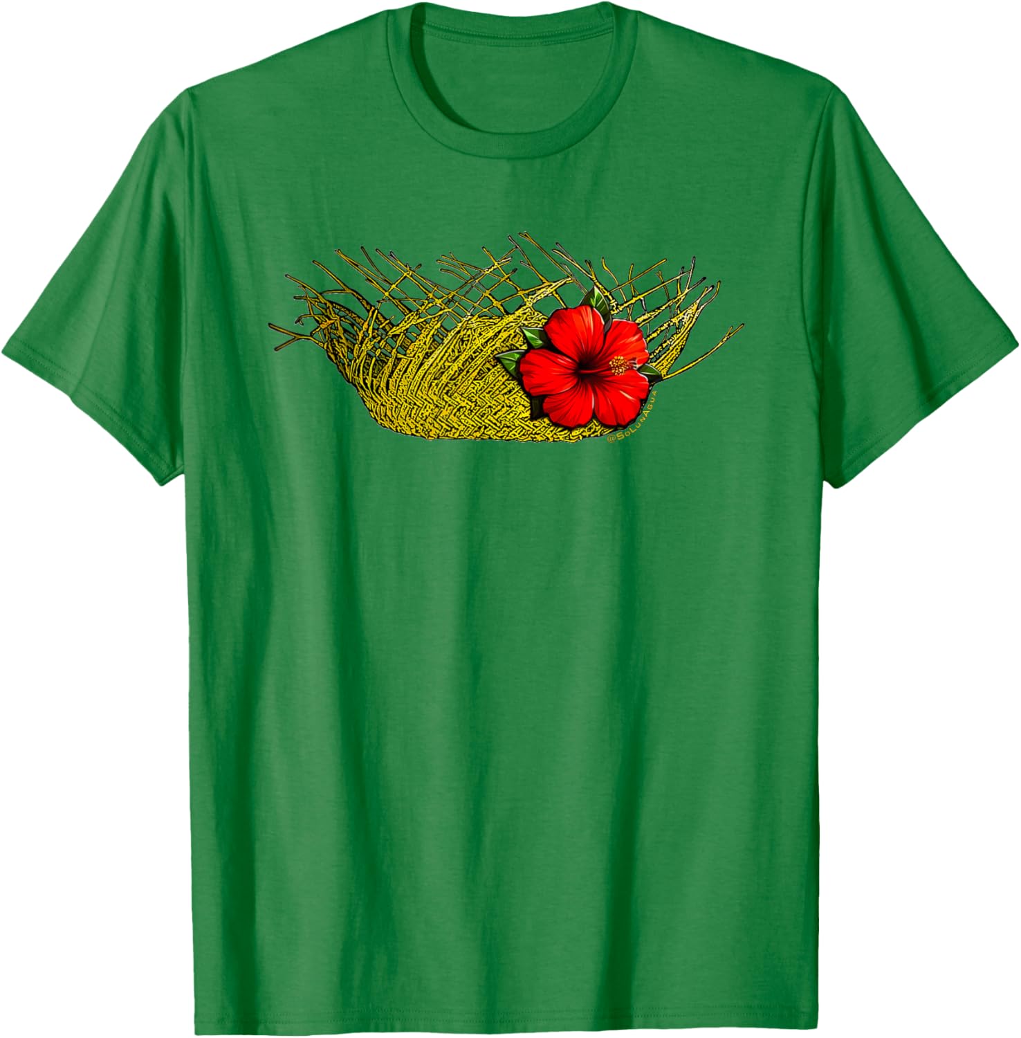 Puerto Rican Jibaro Pava Hat and Vibrant Maga Flower T-Shirt Combo - 6