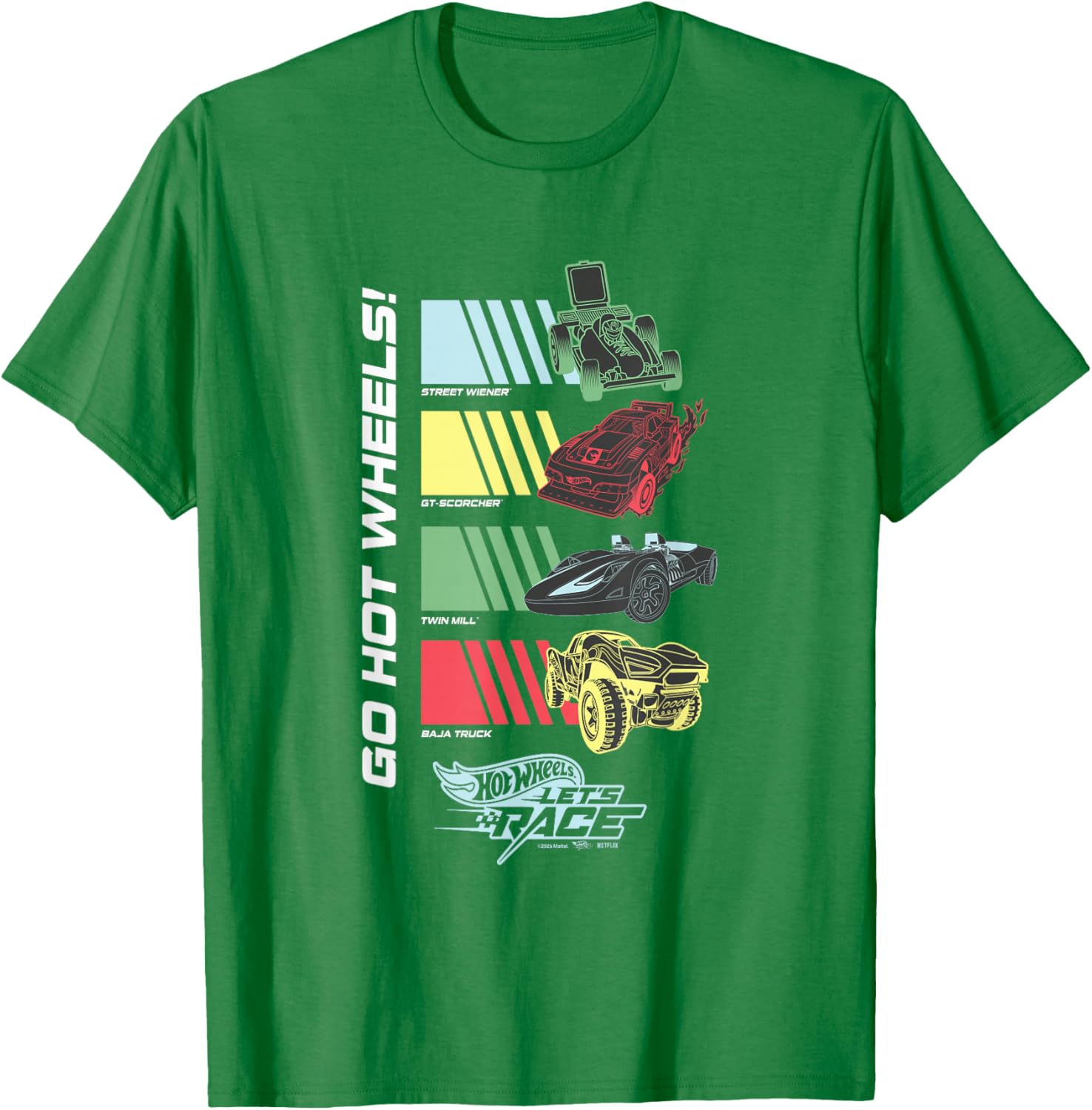 Hot Wheels Let's Race T-Shirt for Kids - Fun Racing Graphic Tee - 3