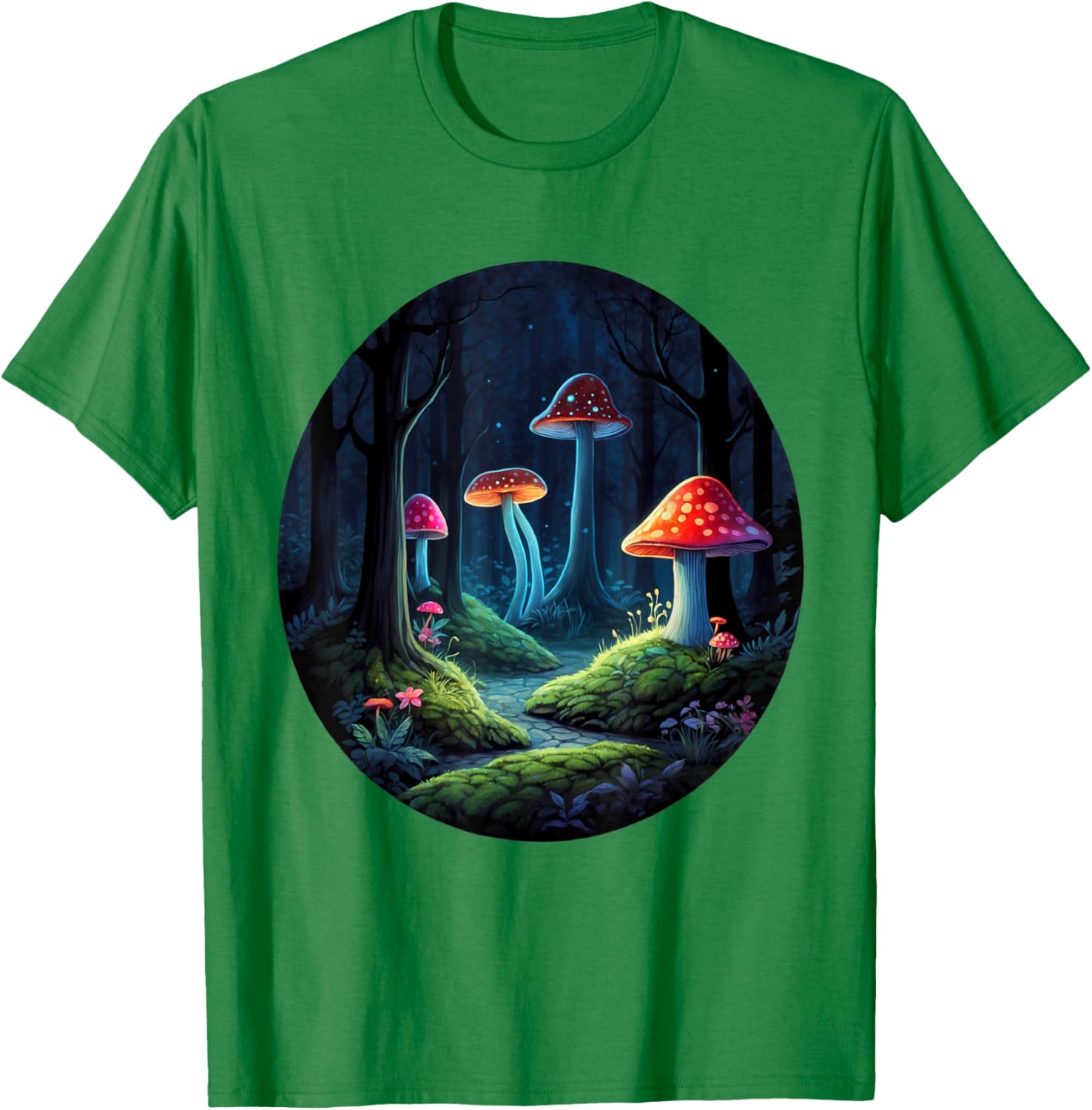 Magical Forest Mushrooms Kids T-Shirt | Whimsical Enchanting Design - 3