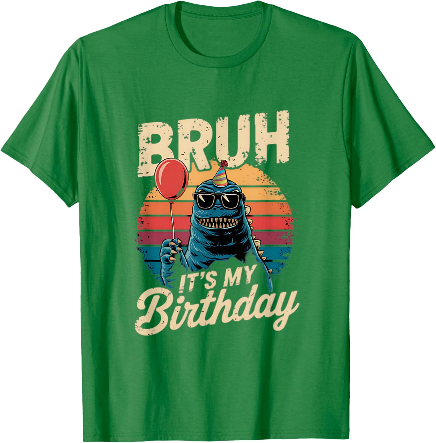 Birthday Kaiju Monster T-Shirt with Retro Sunset Adventure Design - 10