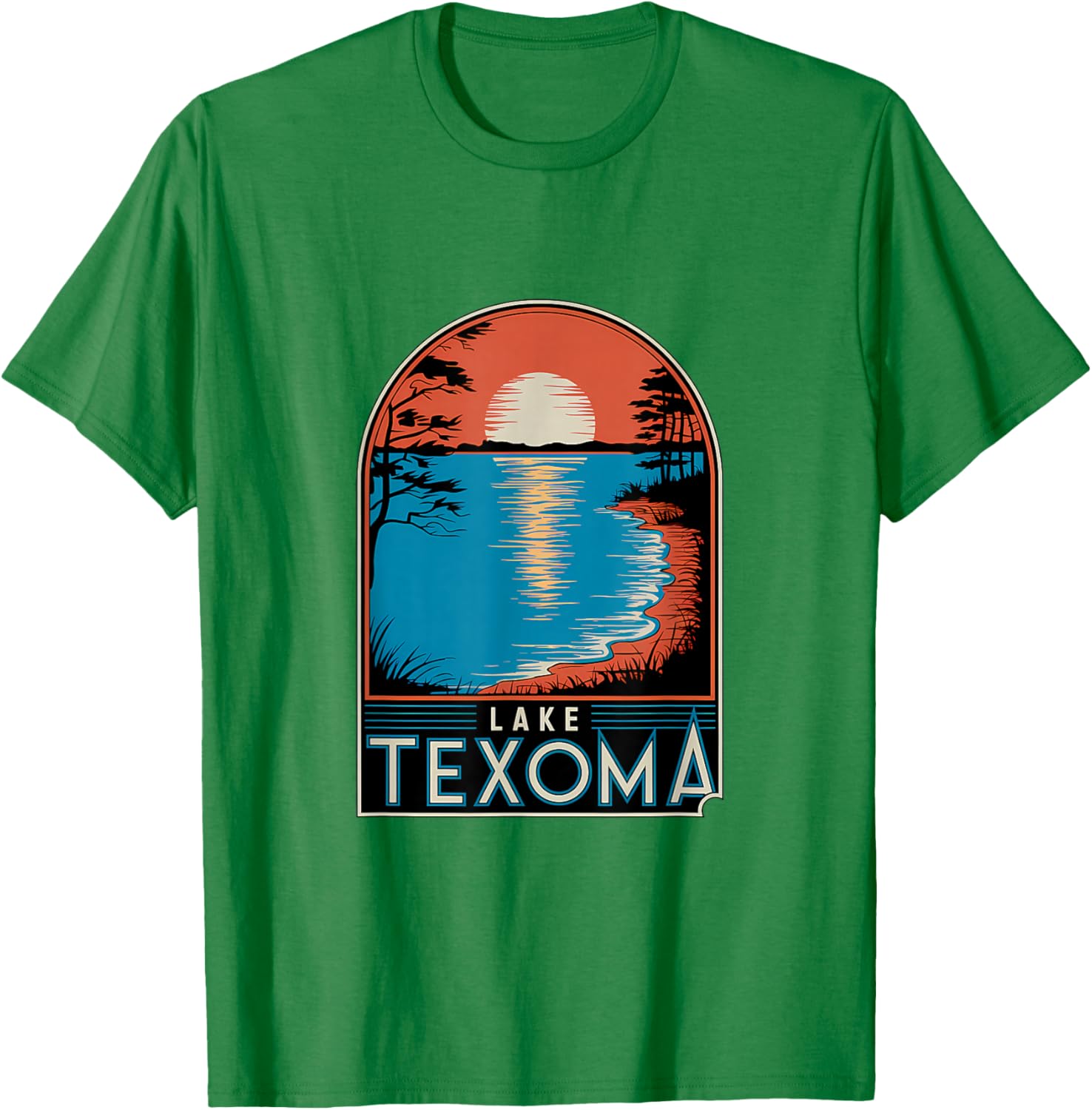 Lake Texoma Sunset Reflection Adventure T-Shirt for Nature Lovers - 15