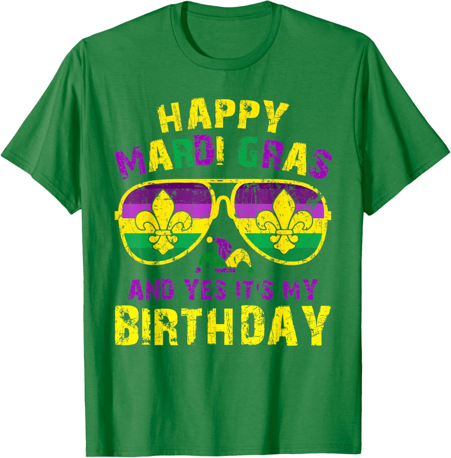 Happy Mardi Gras Birthday T-Shirt for Men, Women, and Kids Celebration - 6