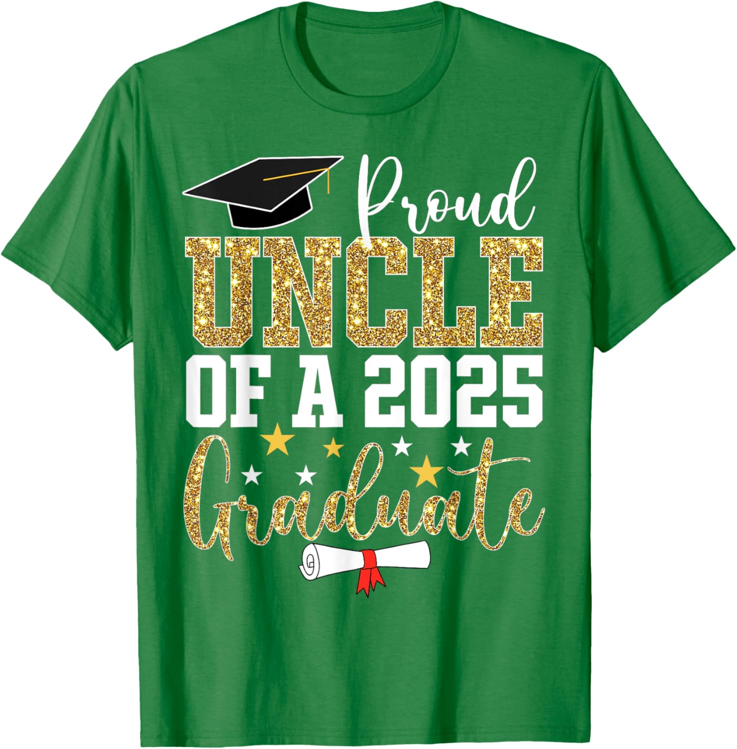 Proud Uncle of 2025 Graduate T-Shirt Perfect Graduation Gift - 9