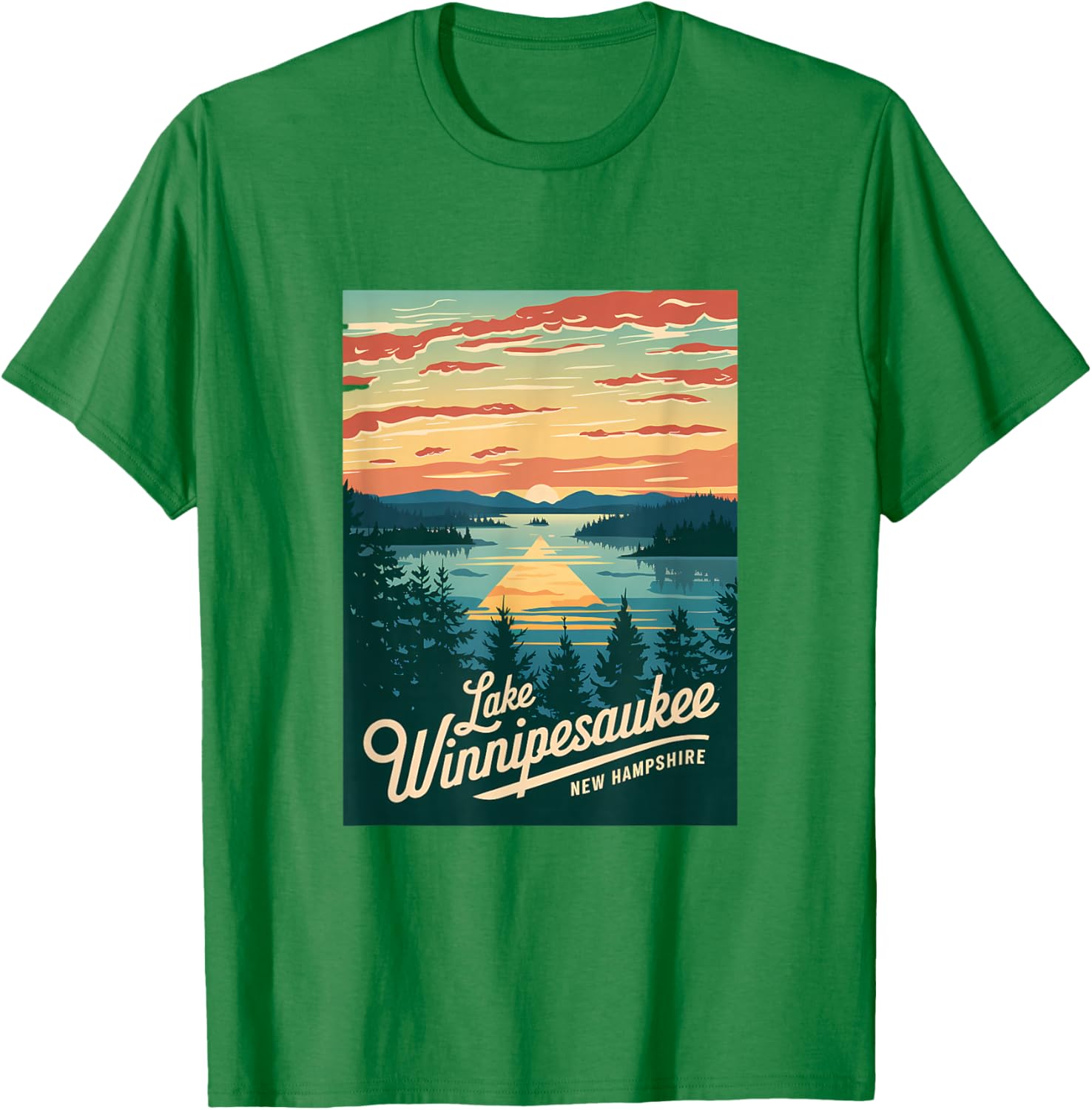 Sunset Beauty T-Shirt Featuring Scenic Lake Winnipesaukee, New Hampshire - 23