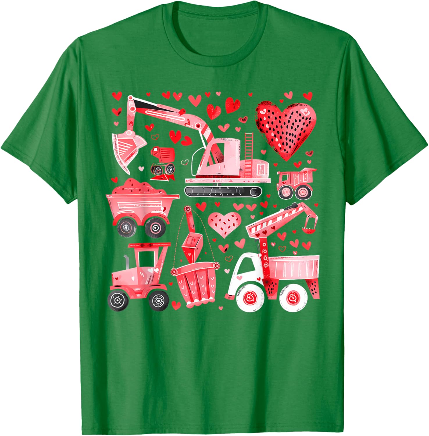 Adorable Valentine's Day Construction Trucks Loads of Love Toddler T-Shirt - 23