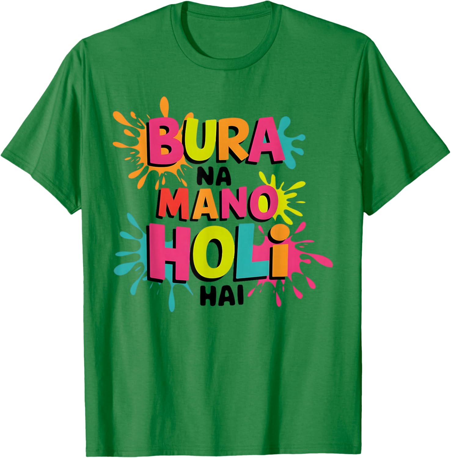 Happy Holi Festival Kids T-Shirt Colorful Bura Na Mano Design - 12