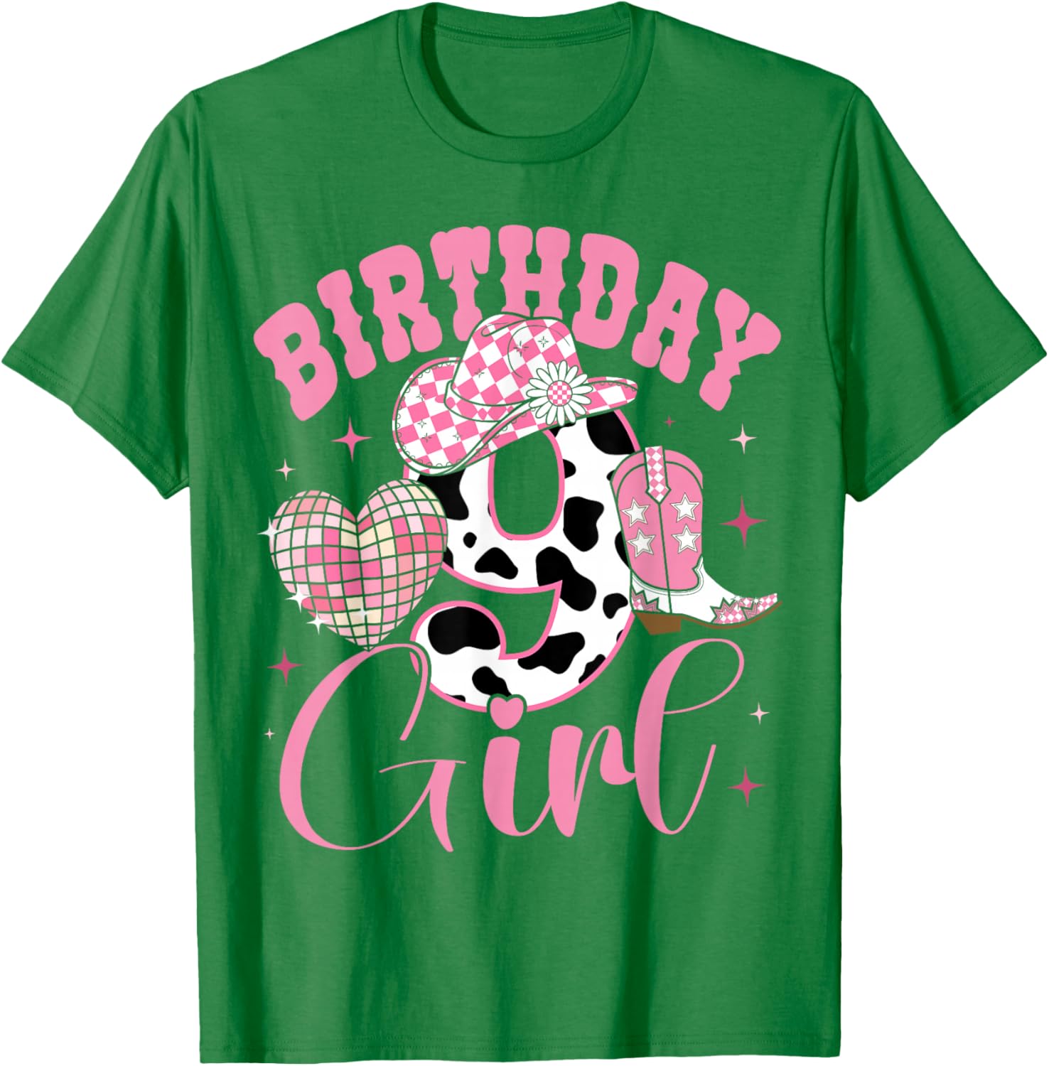 Happy 9th Birthday Cowgirl Tee Stylish Rodeo Outfit for Girls - 12